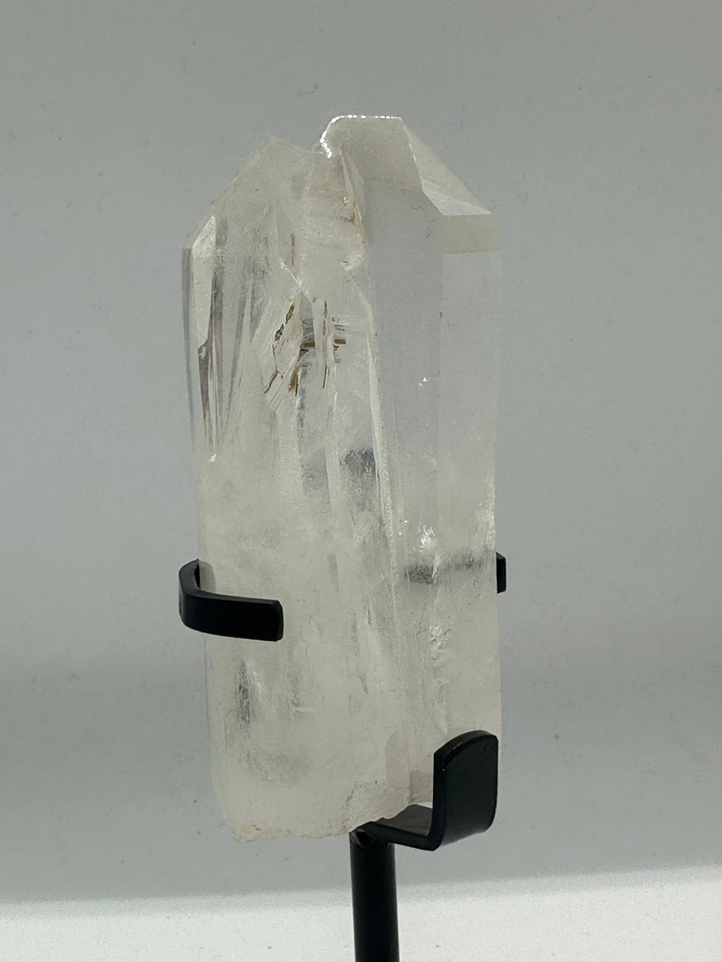 Clear Quartz Double Tower on Custom Stand