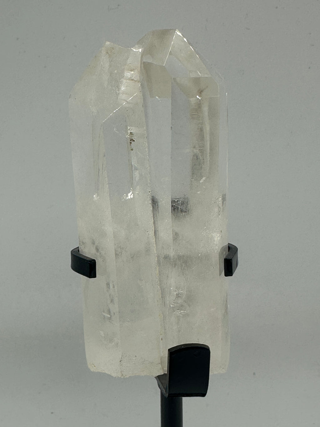 Clear Quartz Double Tower on Custom Stand
