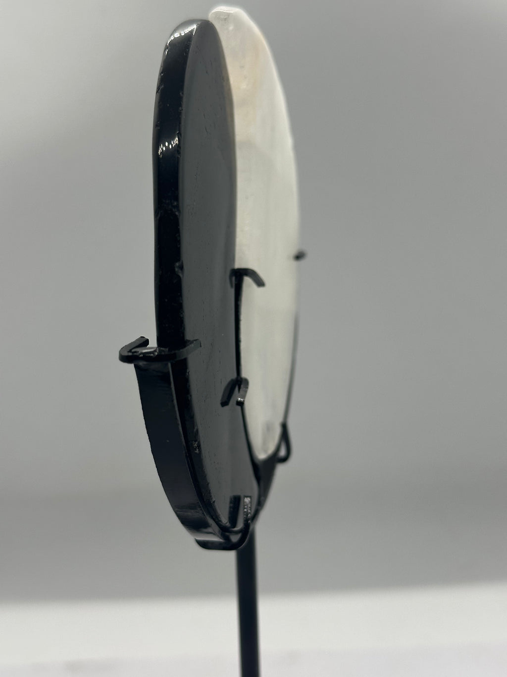 Yin Yang Clear Quartz & Black Obsidian Carving