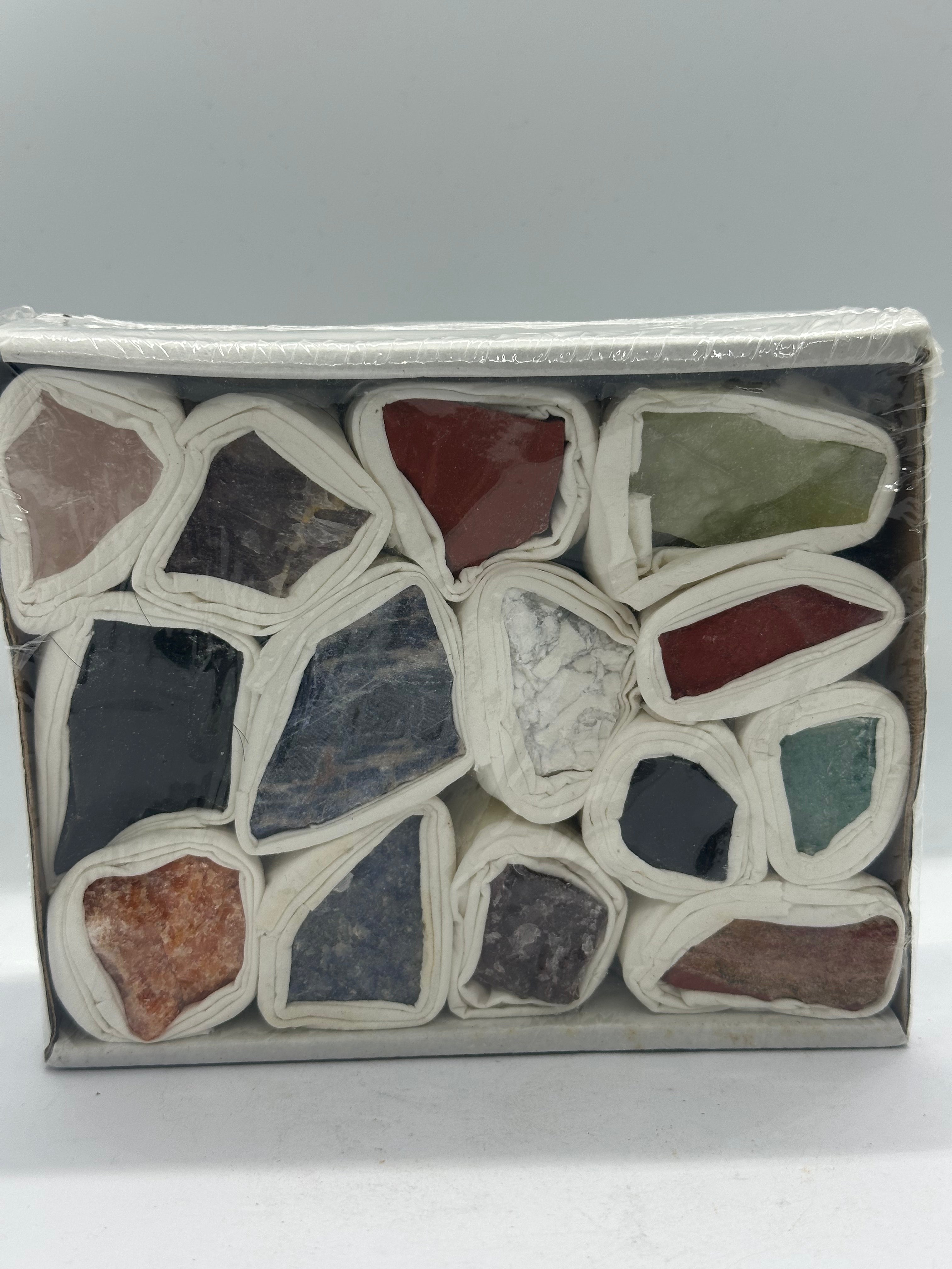 Mixed Raw Stone Collection in Display Box