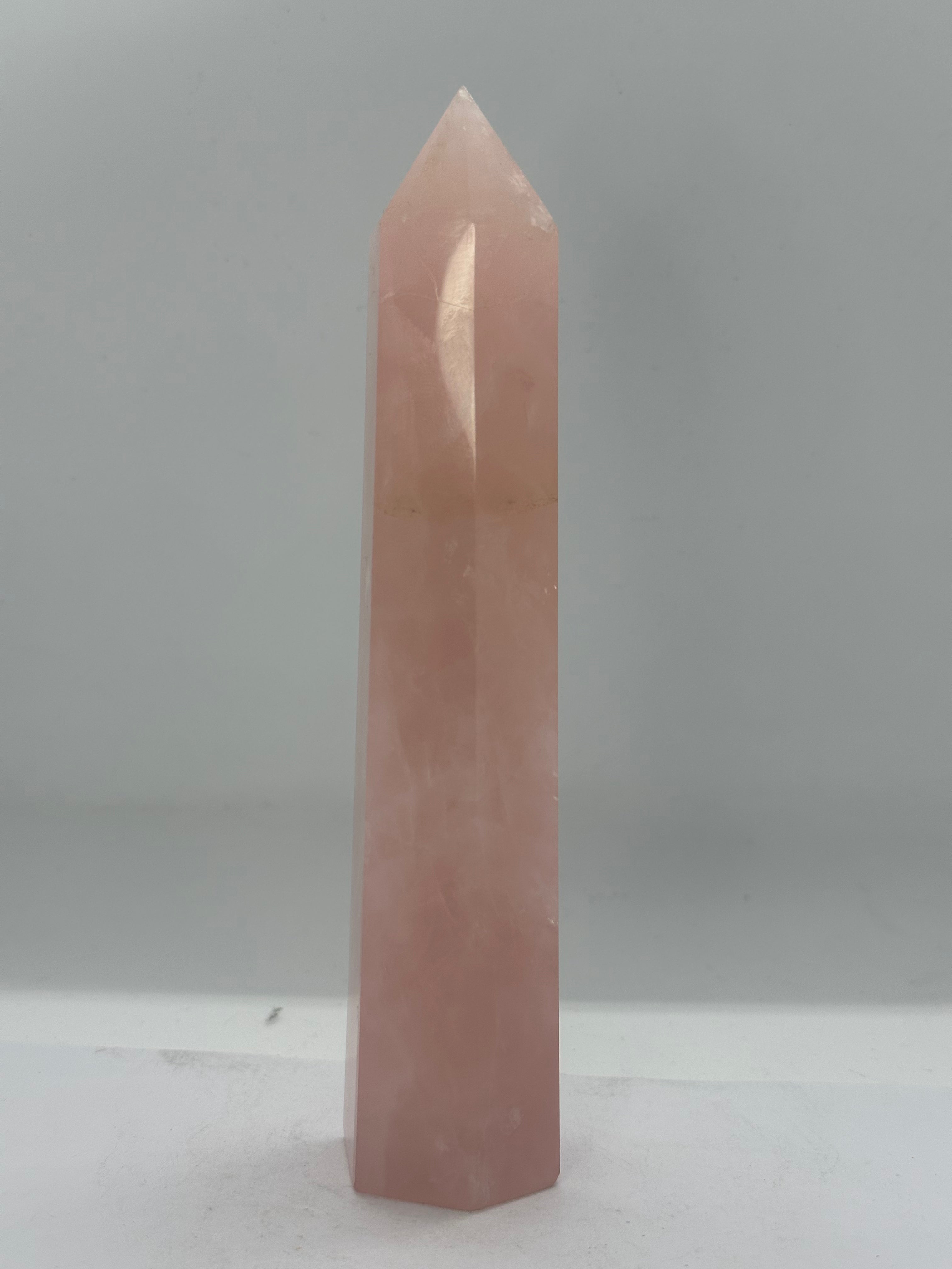 Rose quartz tower 338g
