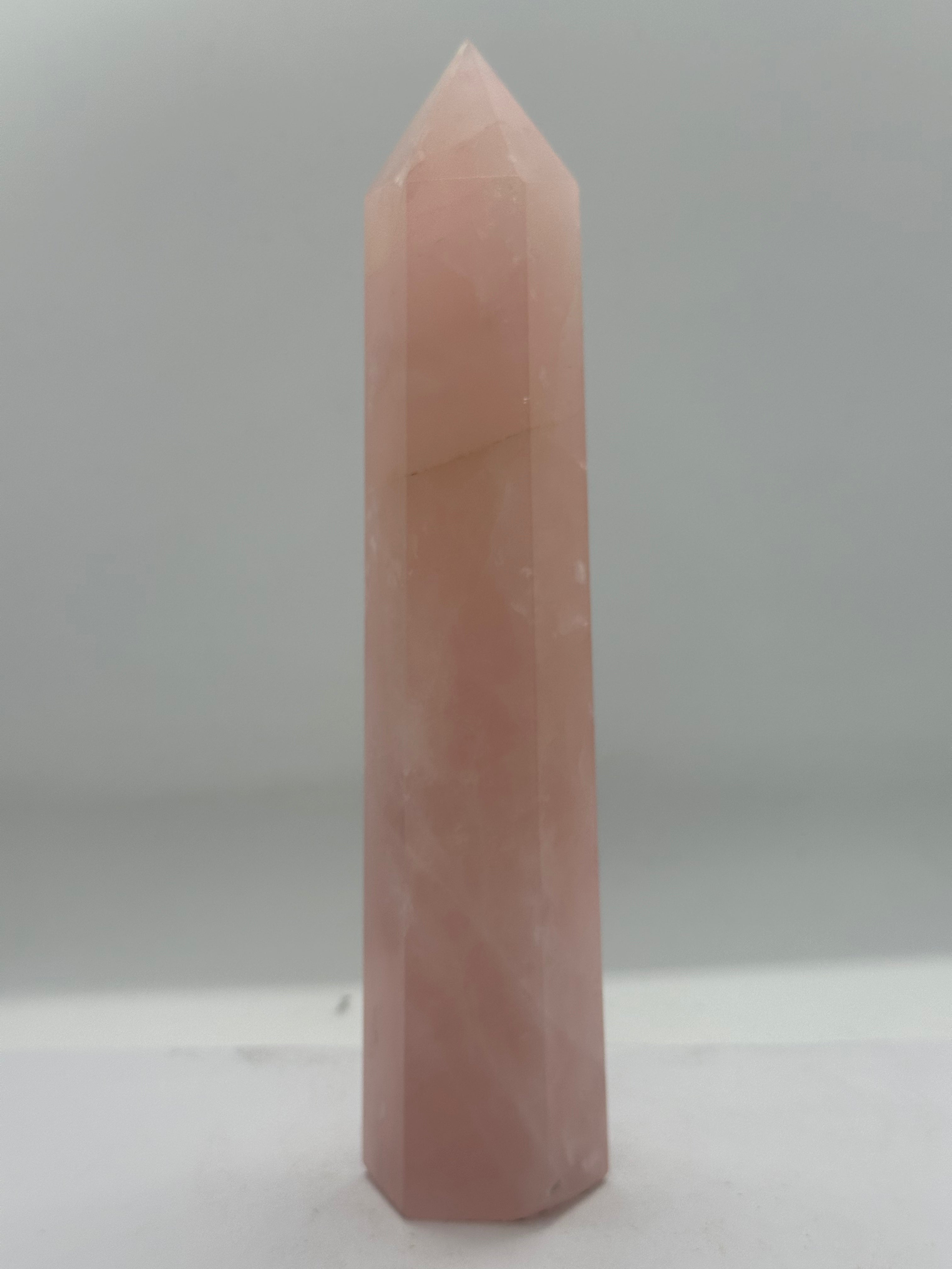 Rose quartz tower 338g