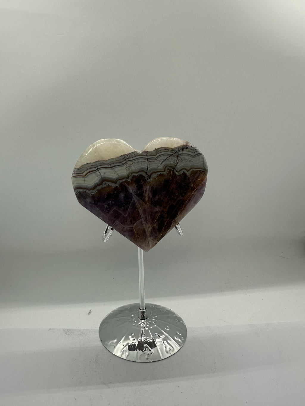 Amethyst agate heart 267g