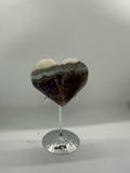 Amethyst agate heart 267g