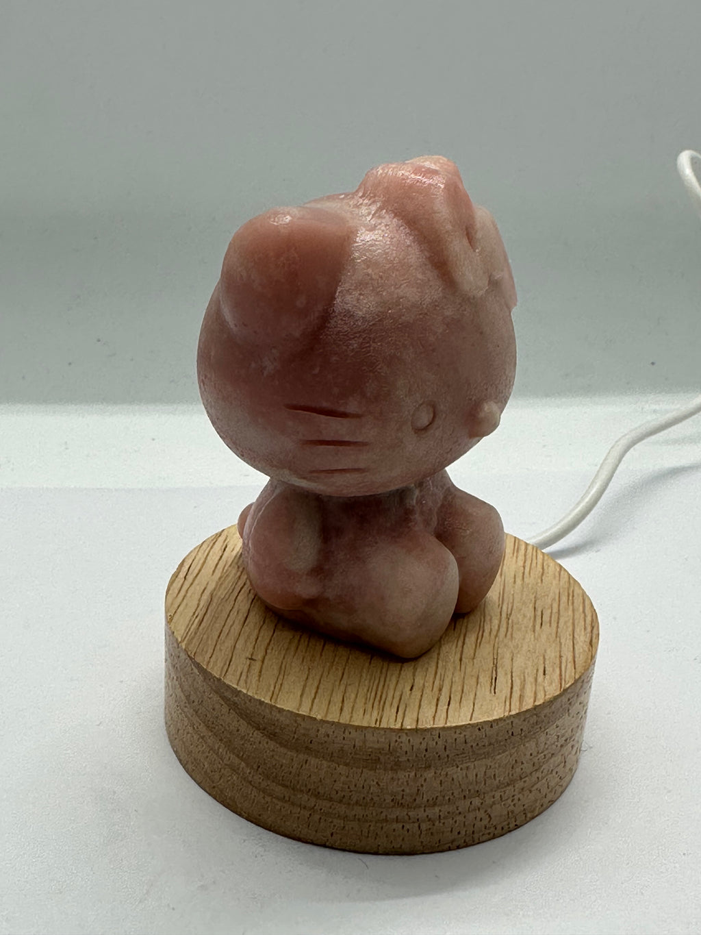 Pink Opal Kitty Carving