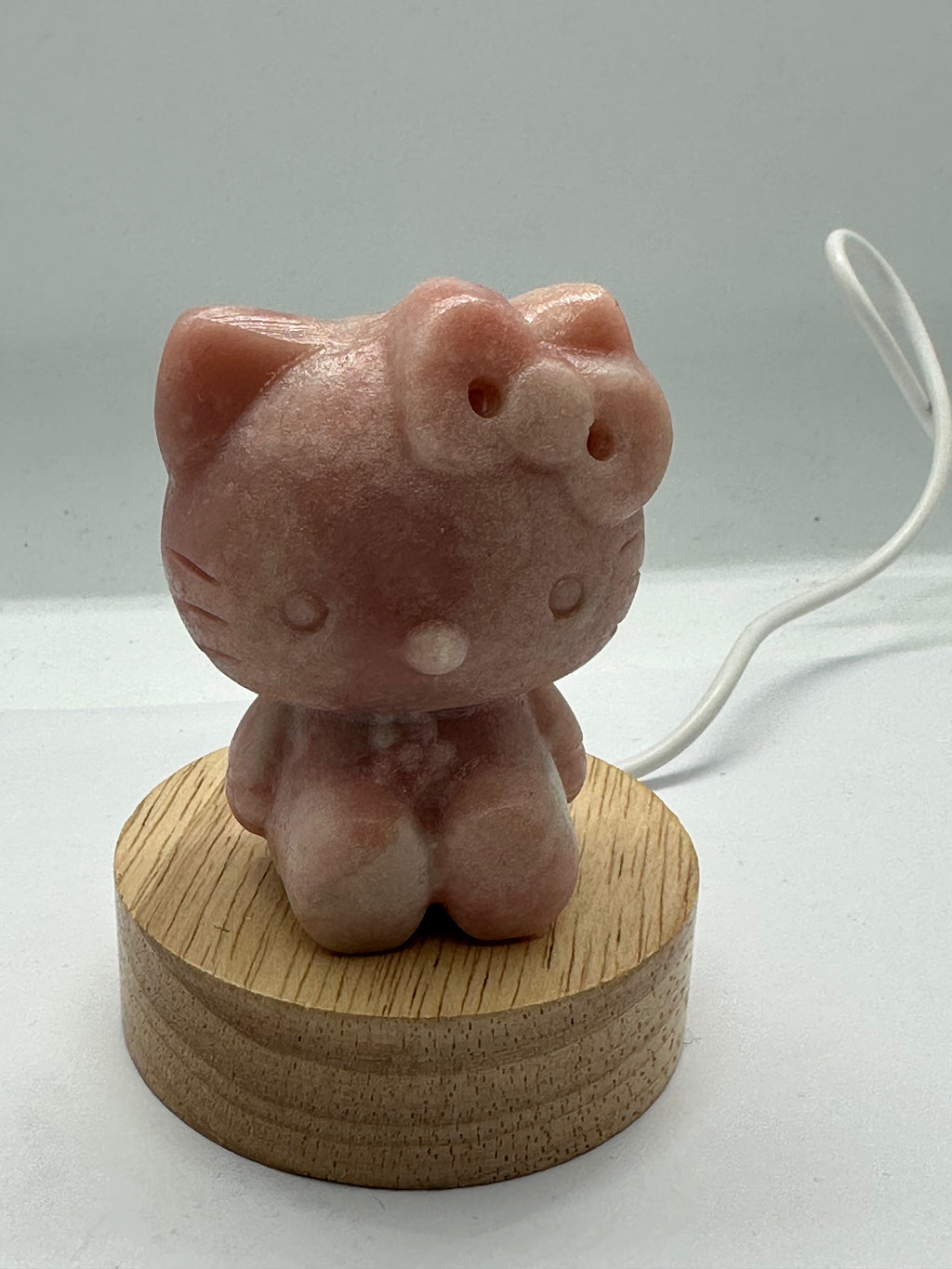 Pink Opal Kitty Carving