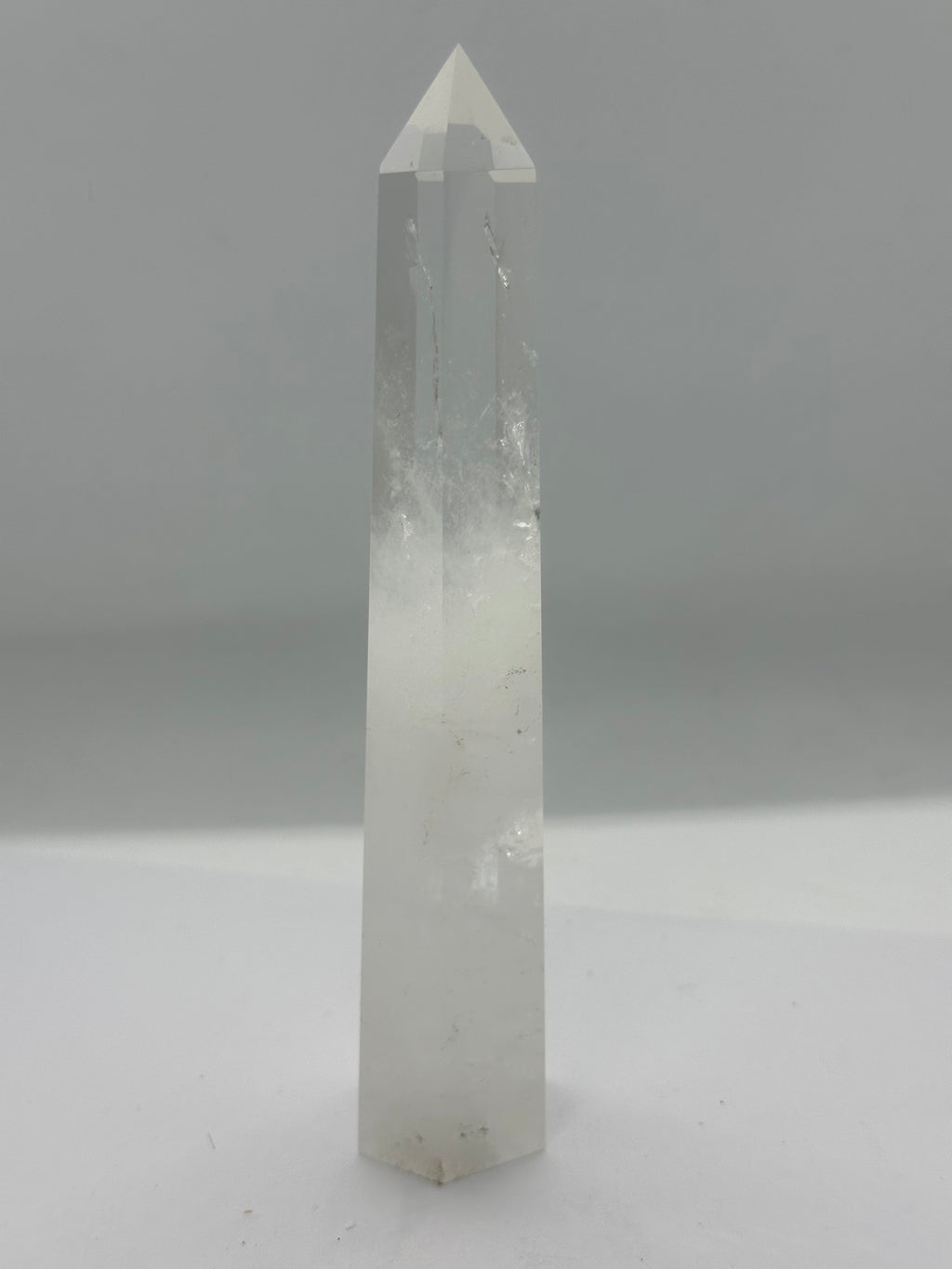 Clear quartz tower