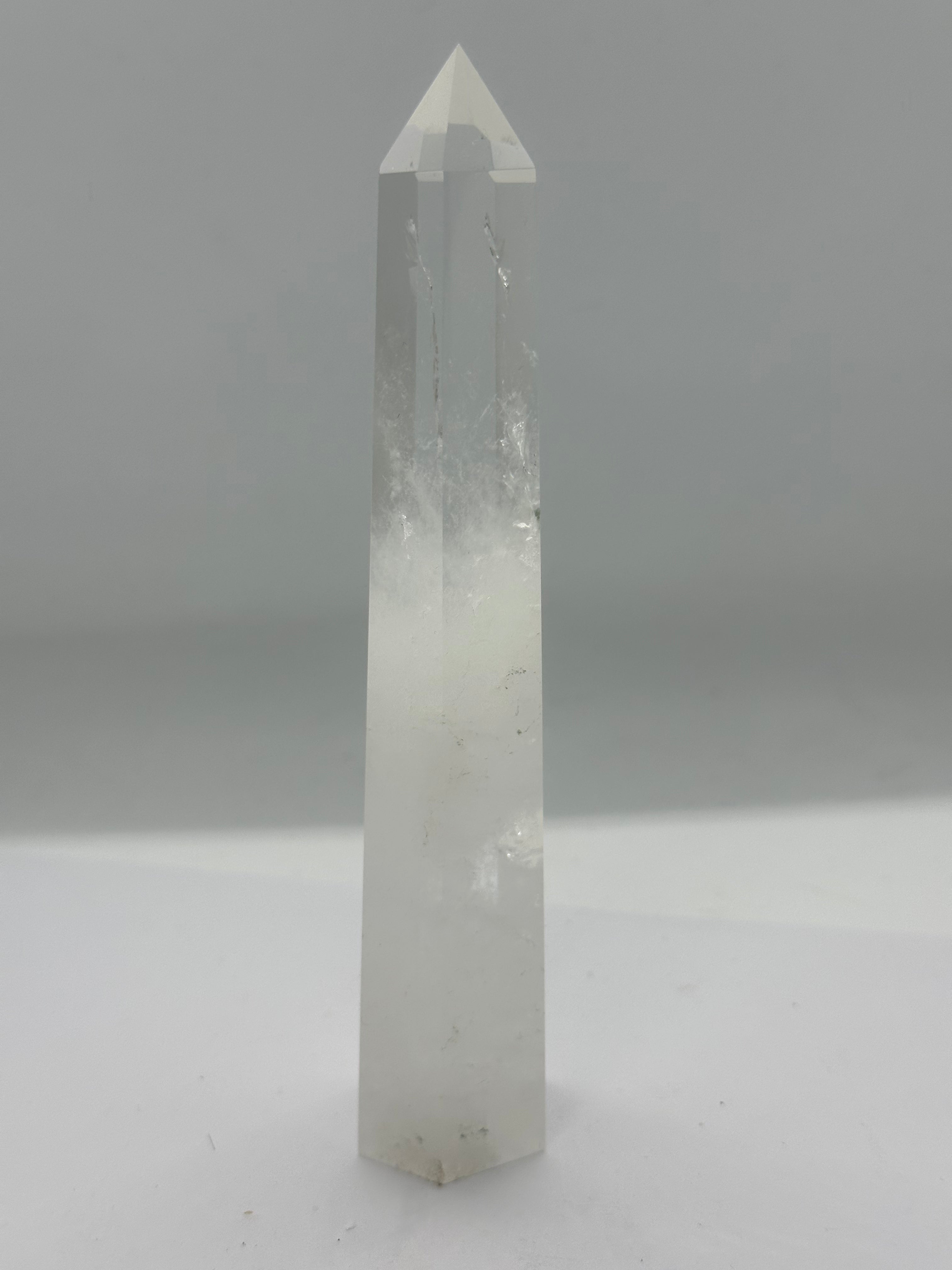 Clear quartz tower
