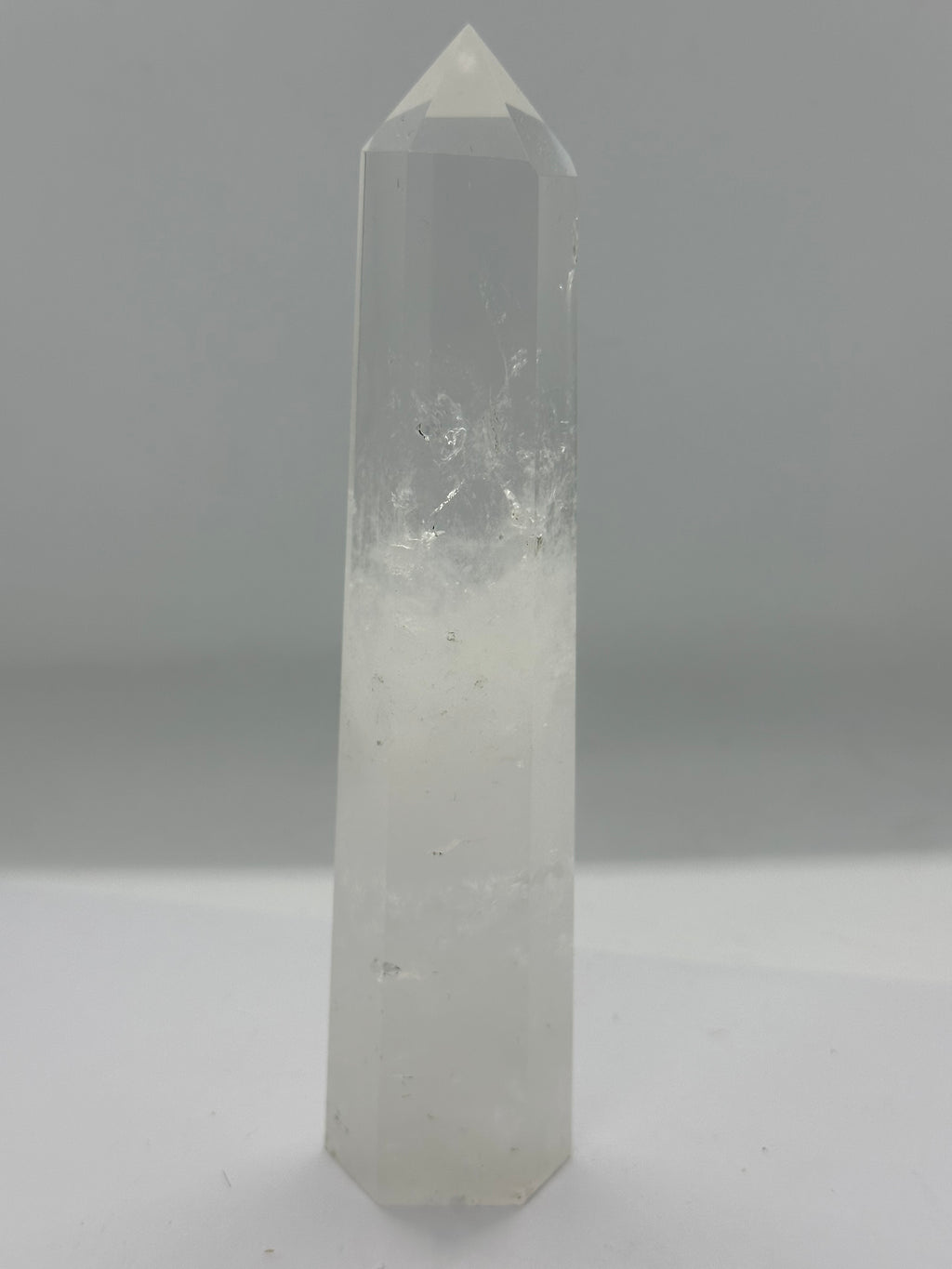Clear quartz tower