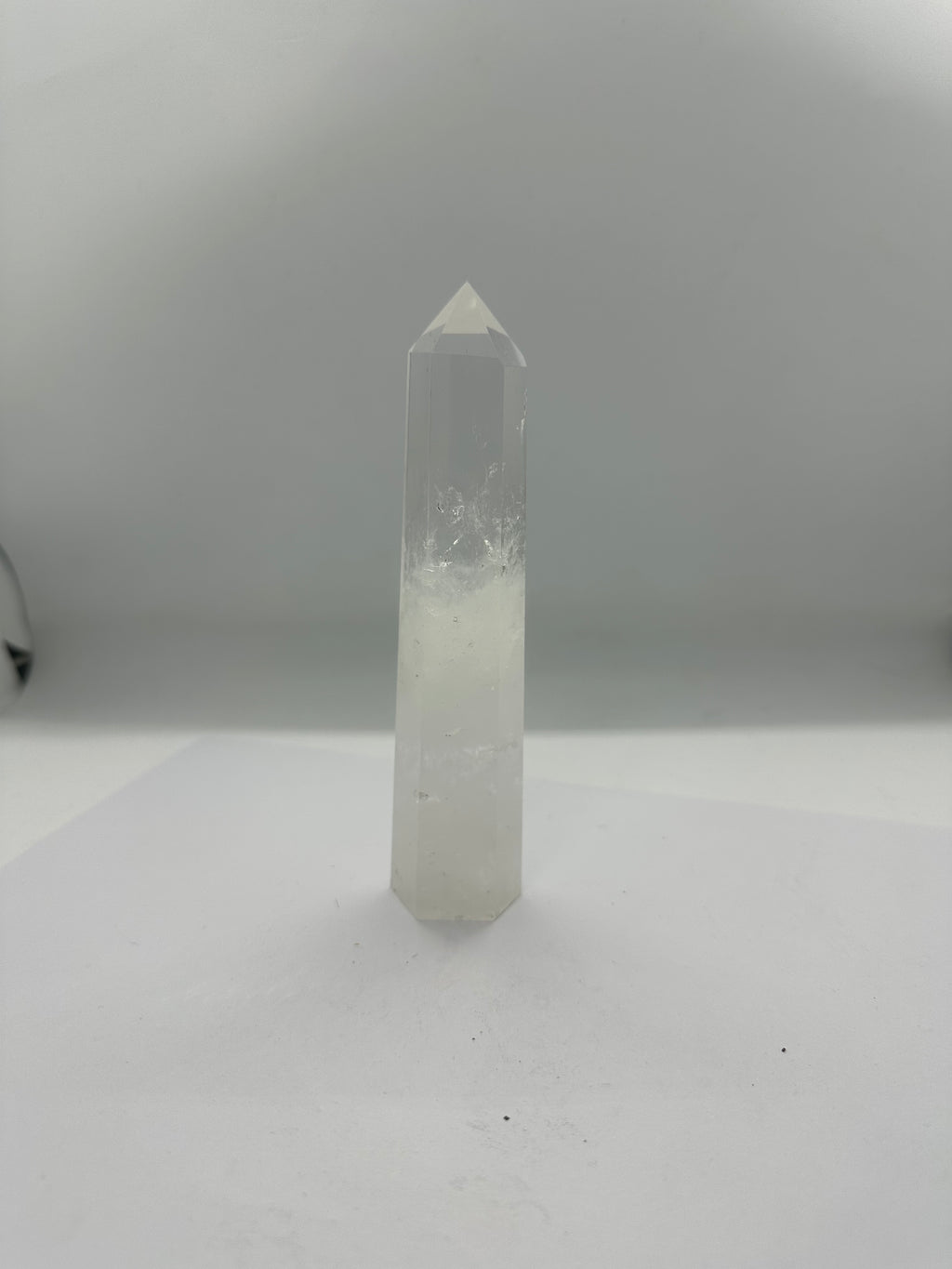 Clear quartz tower