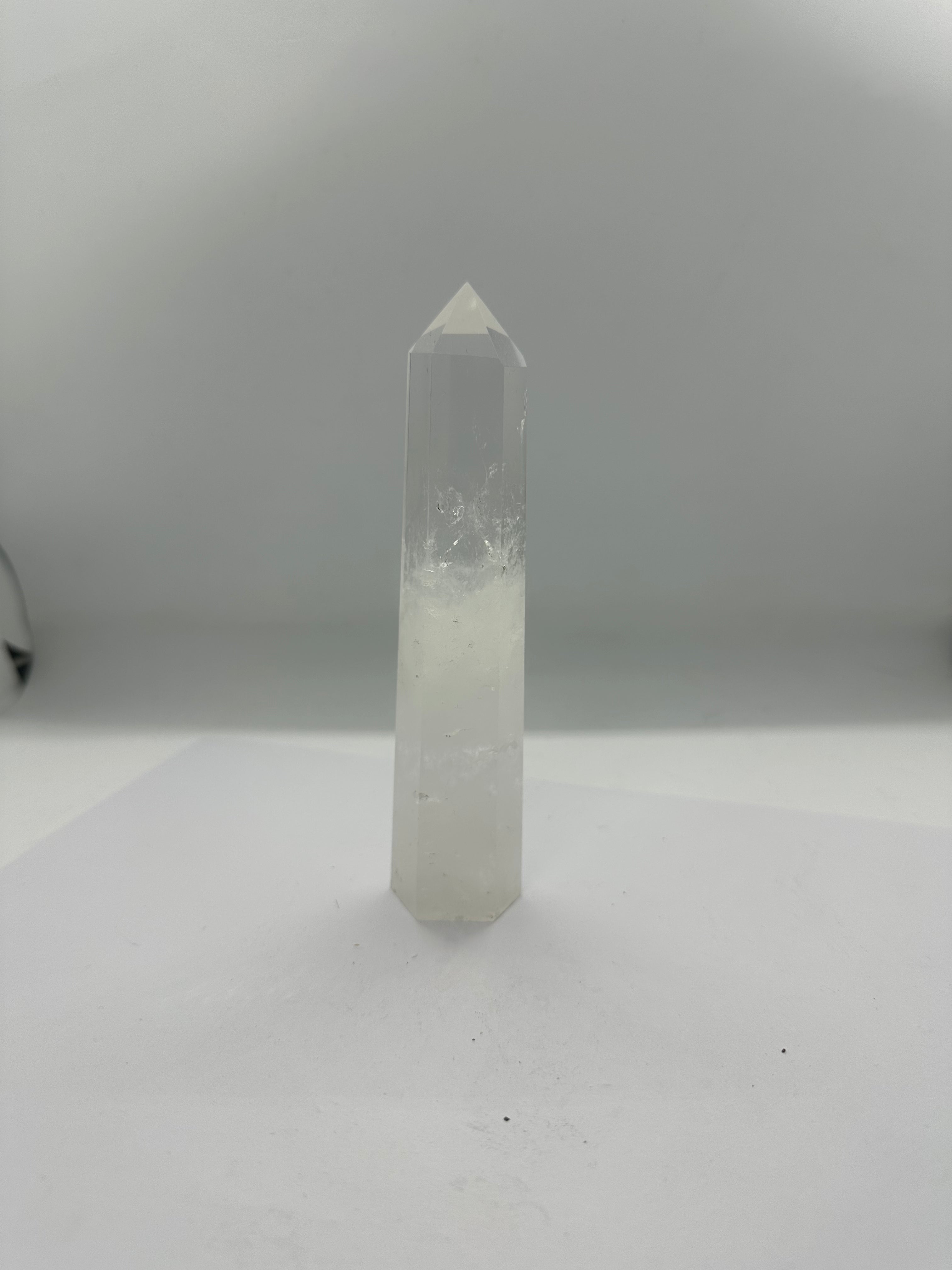 Clear quartz tower