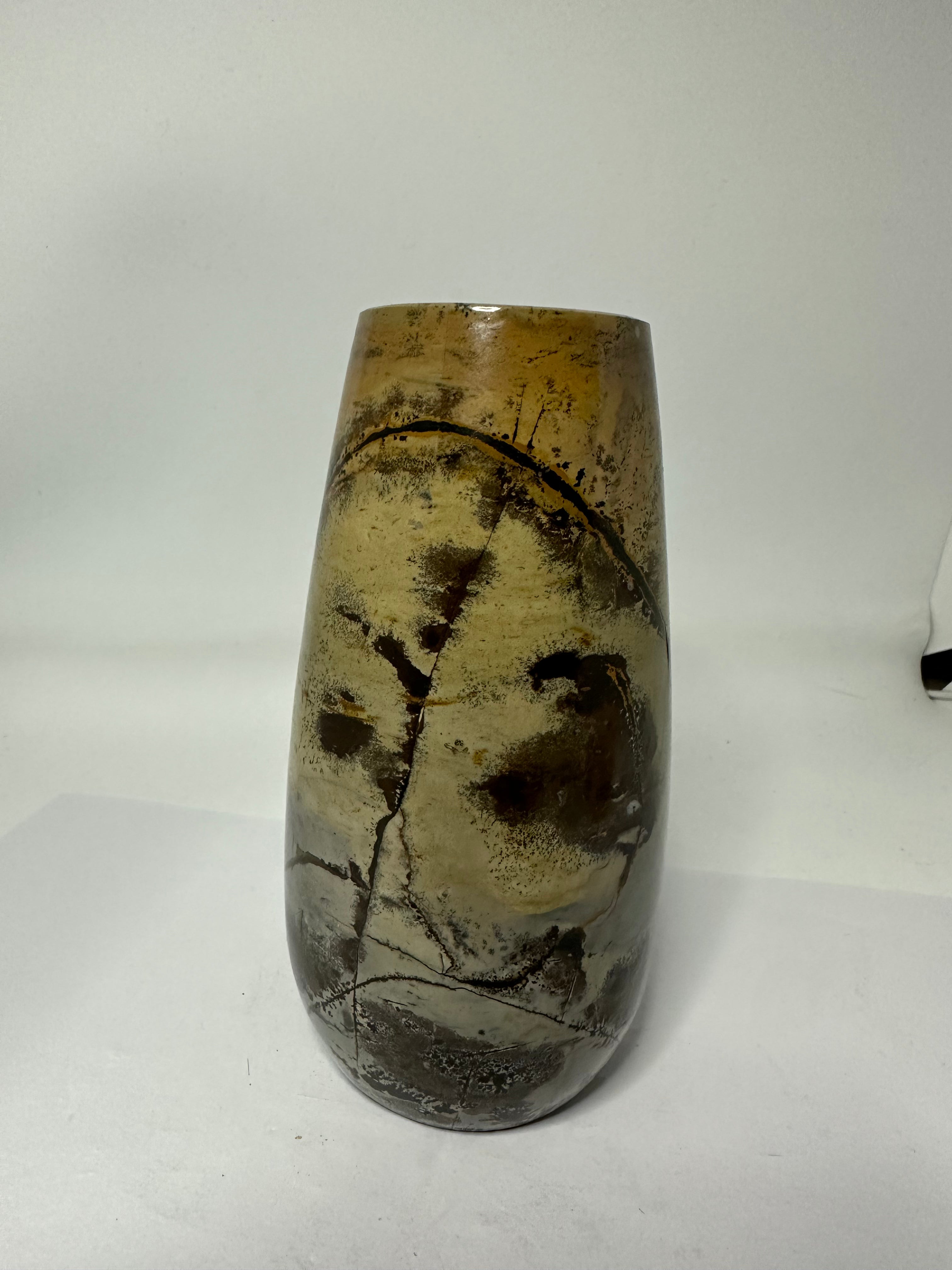 Picture stone vase
