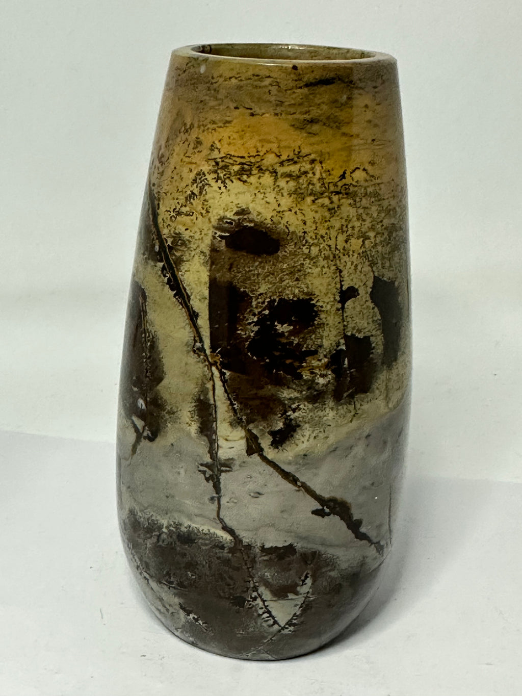 Picture stone vase