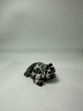Zebra jasper frog carving