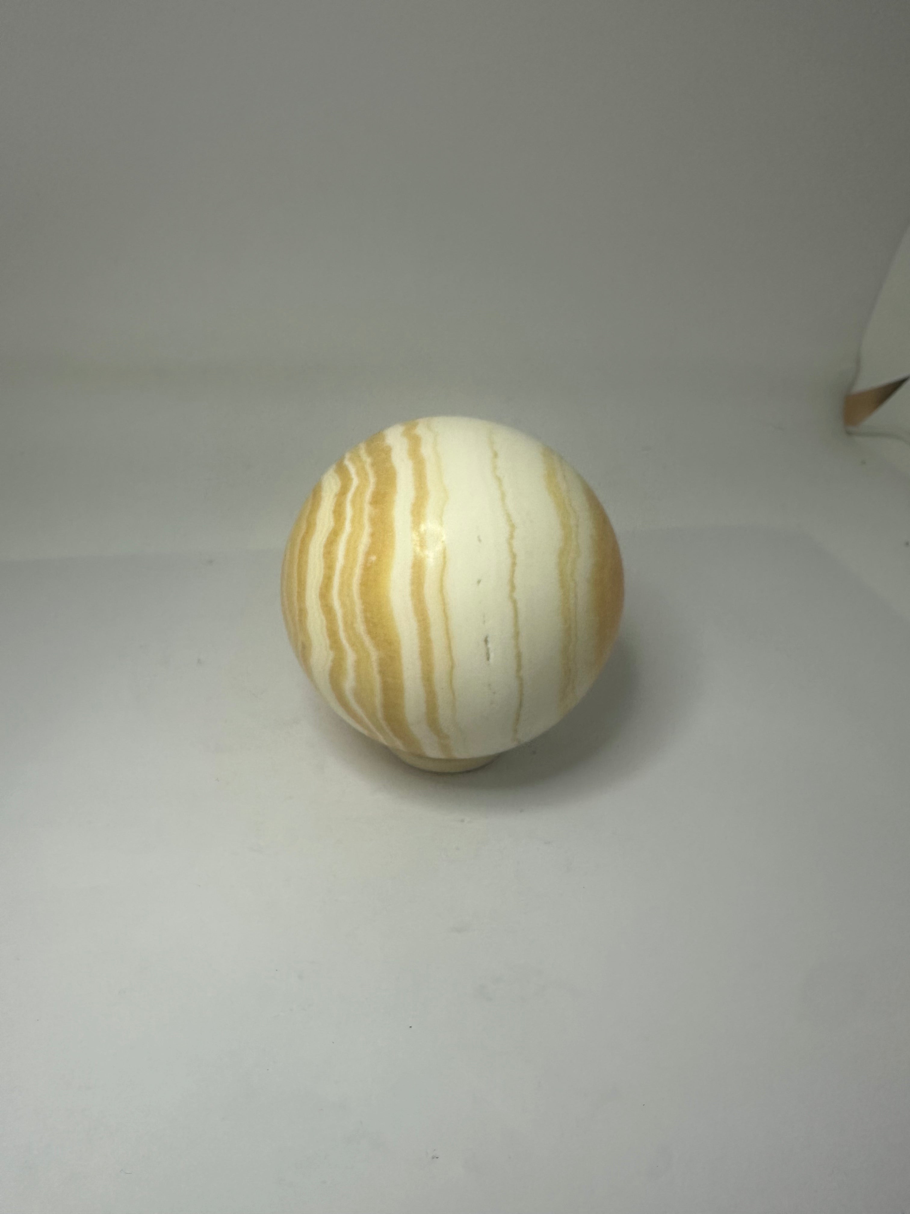 Orange Calcite Sphere 453g – 70mm Diameter