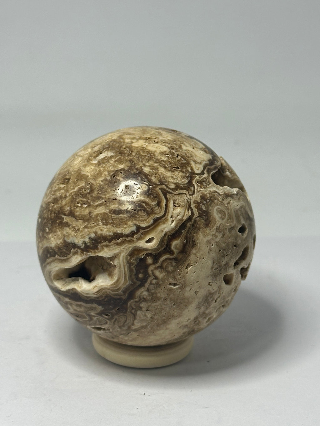 Amber Calcite Sphere 278g – 62mm Diameter