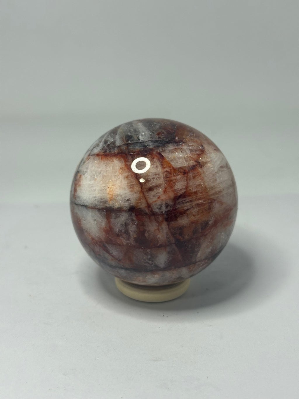 Fire Quartz Sphere 345g – 63mm Diameter