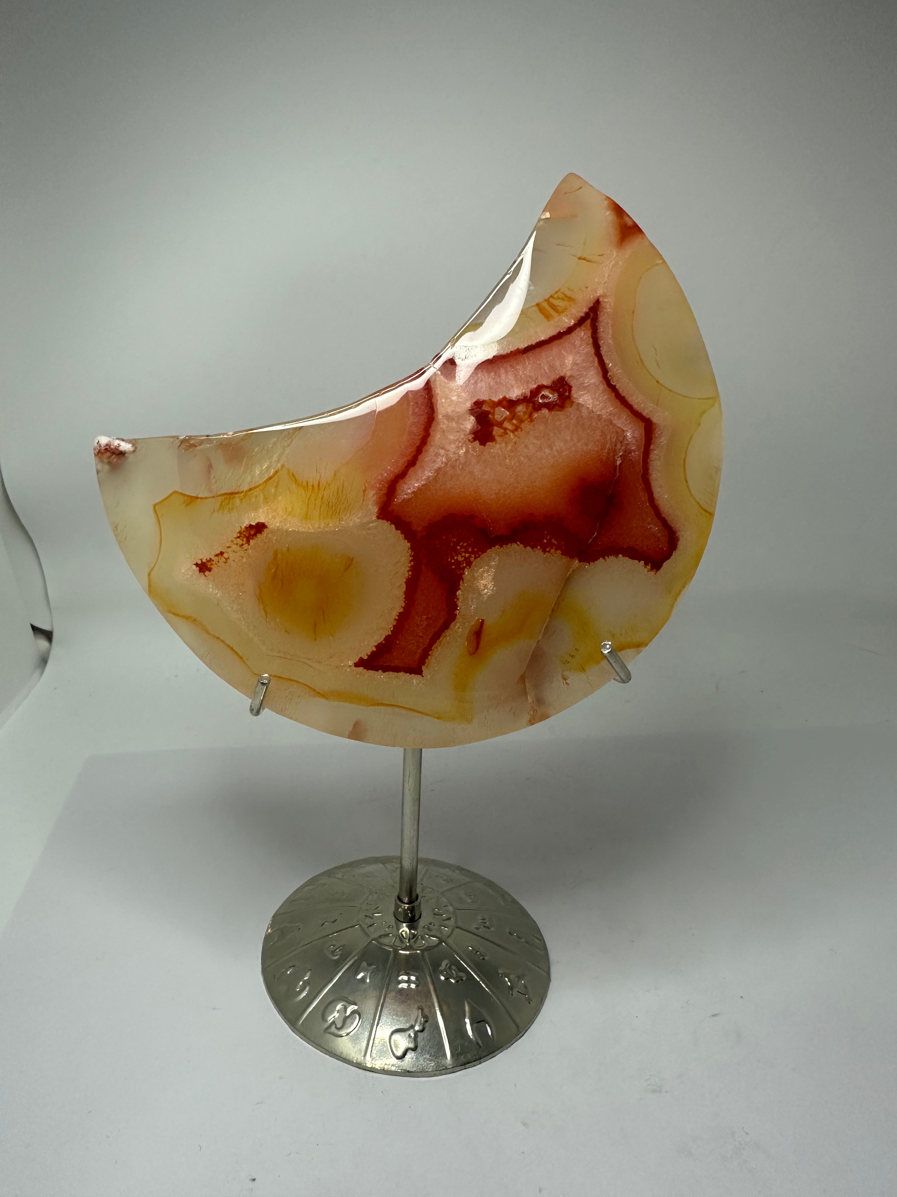 Carnelian Moon on Stand
