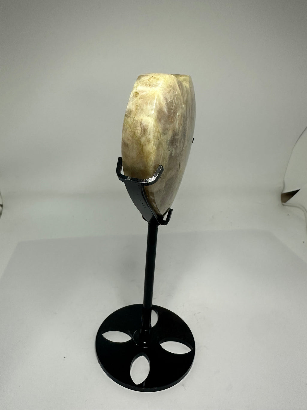 Moonstone Heart on Custom Stand