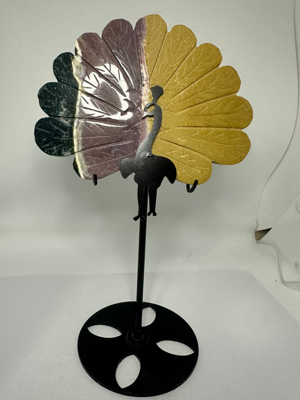 Ocean Jasper Peacock on Custom Stand