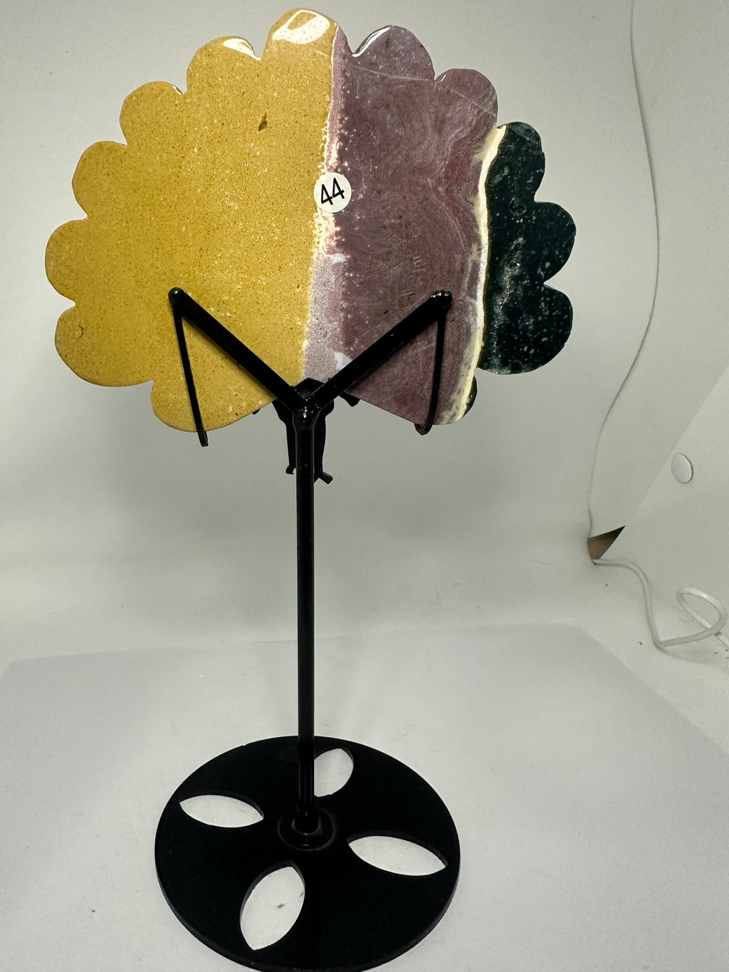 Ocean Jasper Peacock on Custom Stand