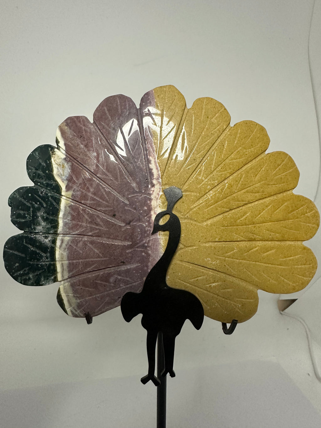 Ocean Jasper Peacock on Custom Stand