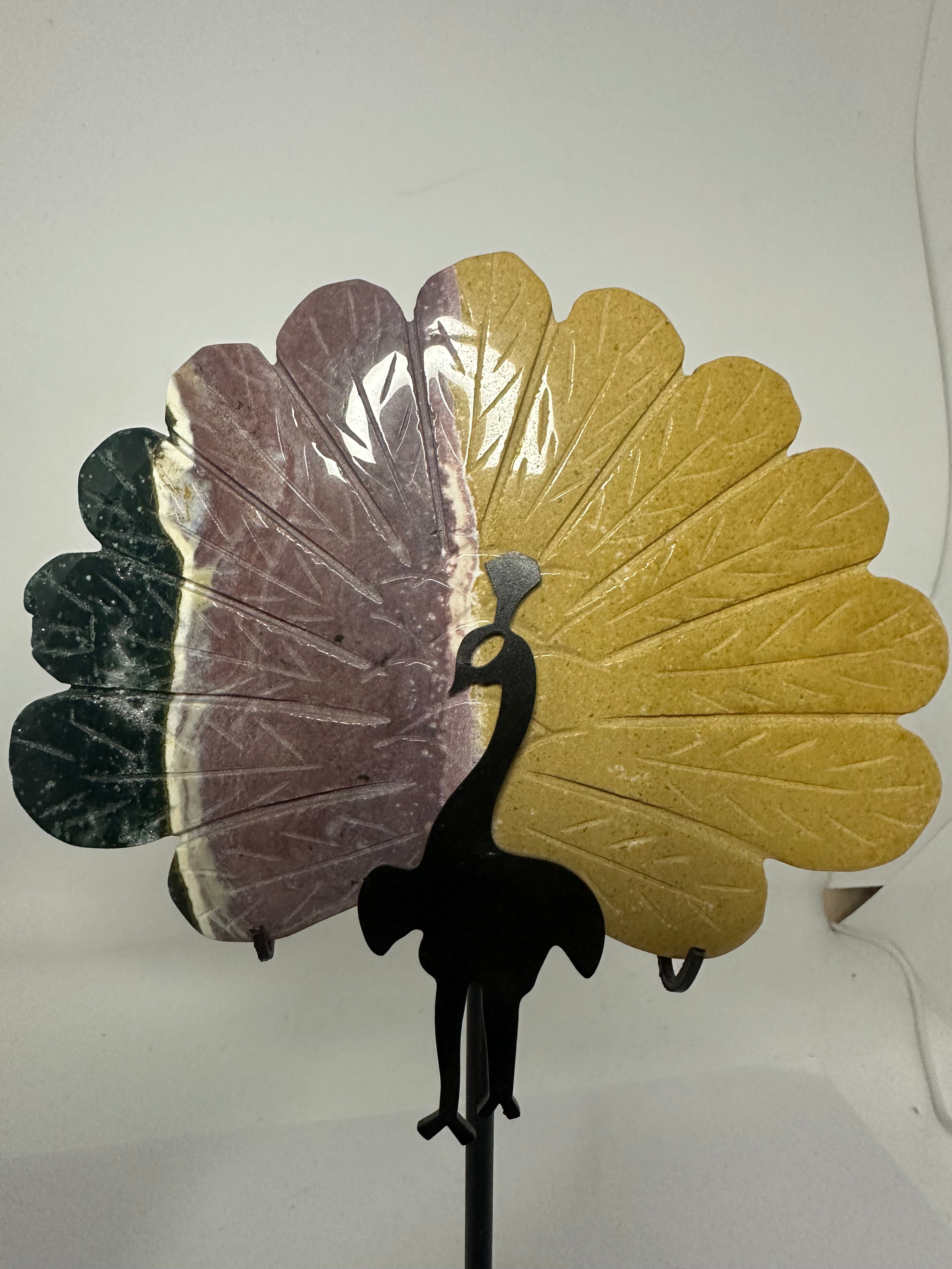 Ocean Jasper Peacock on Custom Stand