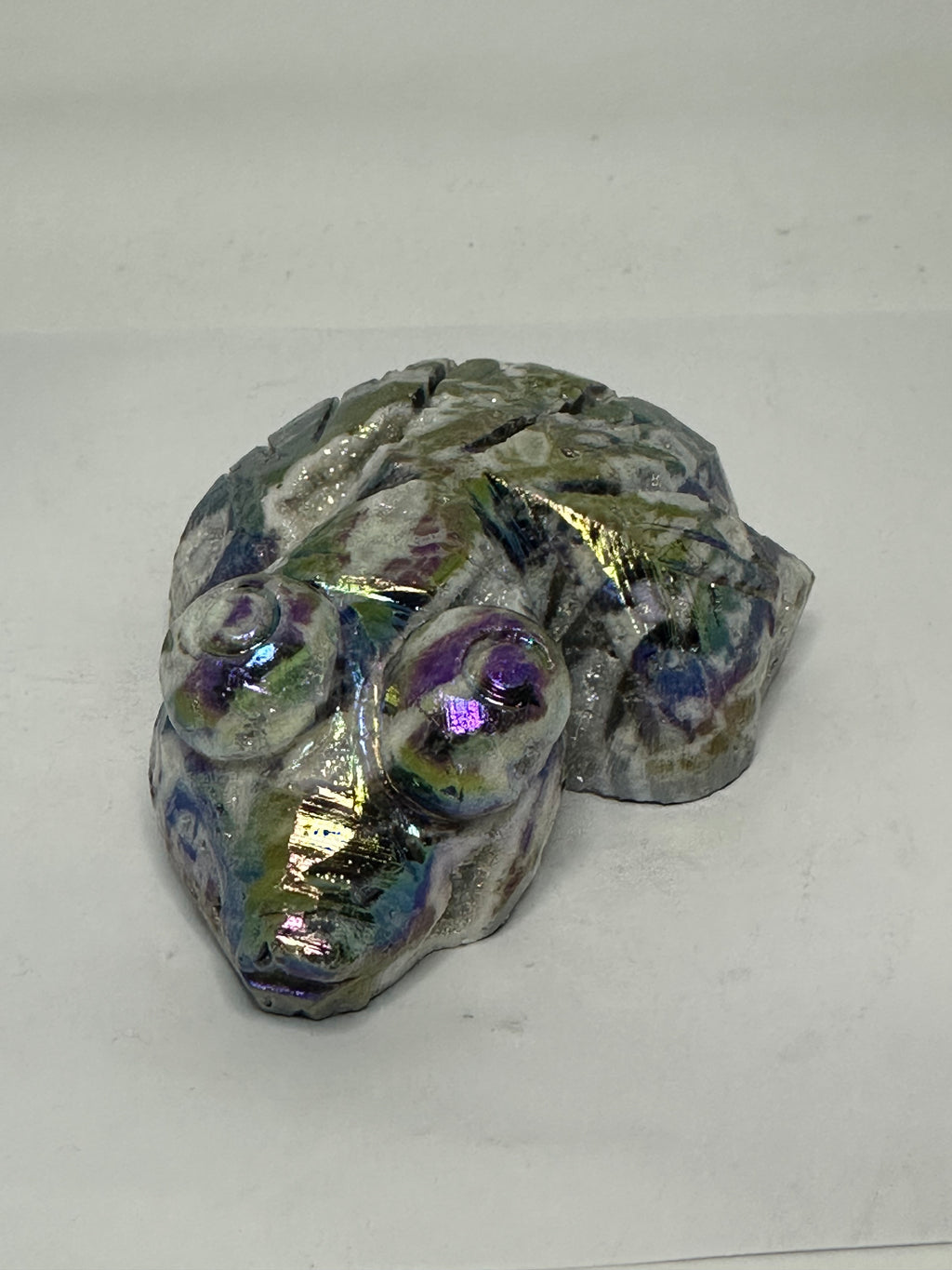 Aura Coated Sphalerite Goldfish Carving