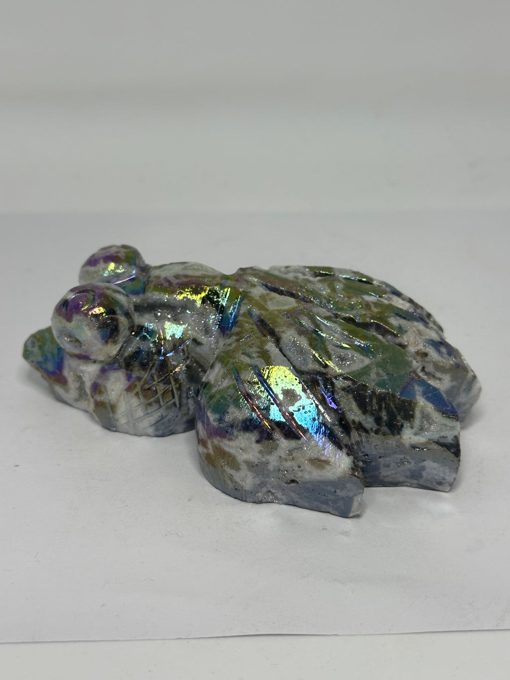 Aura Coated Sphalerite Goldfish Carving