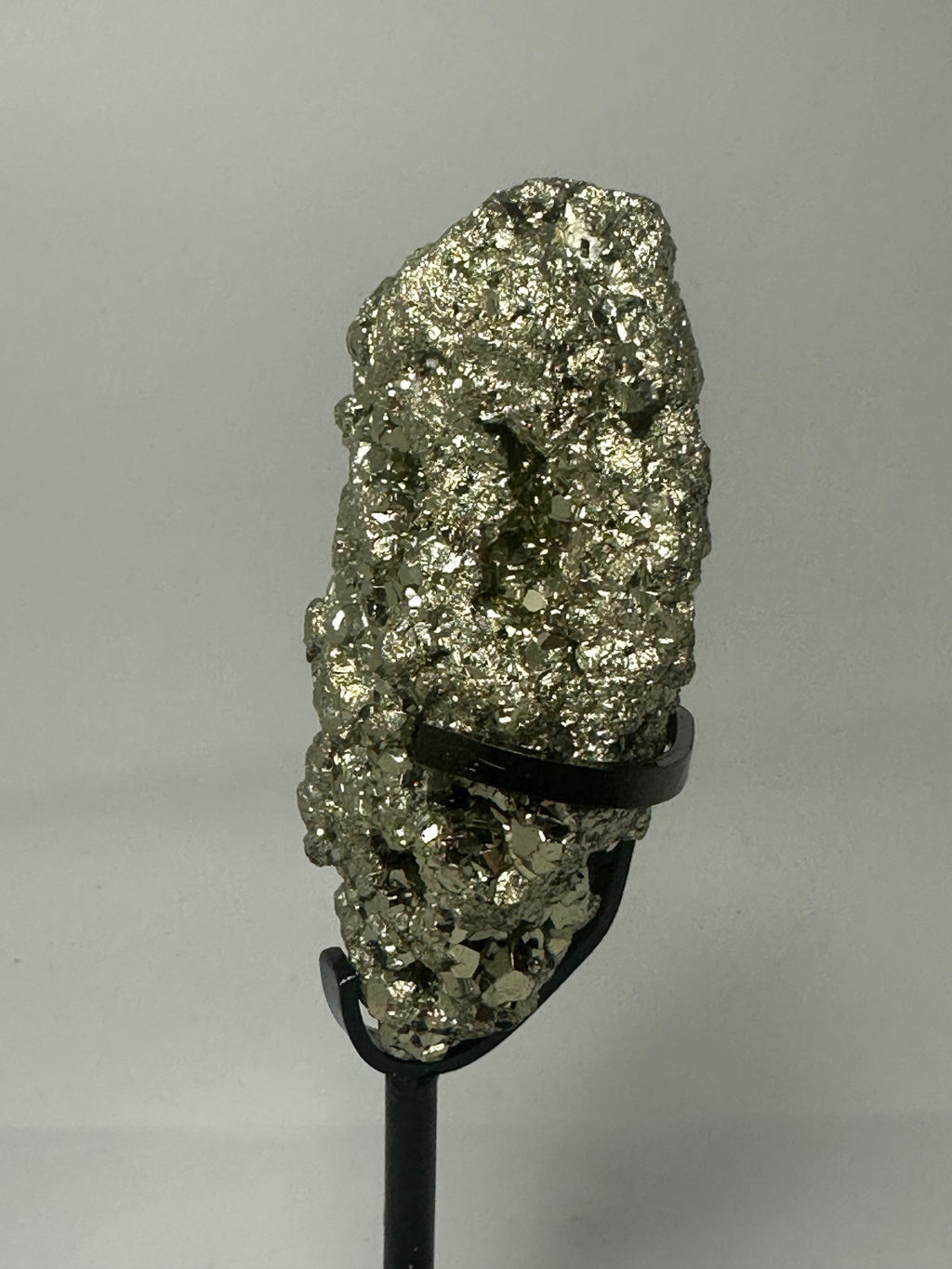 Pyrite specimen on custom stand 560g