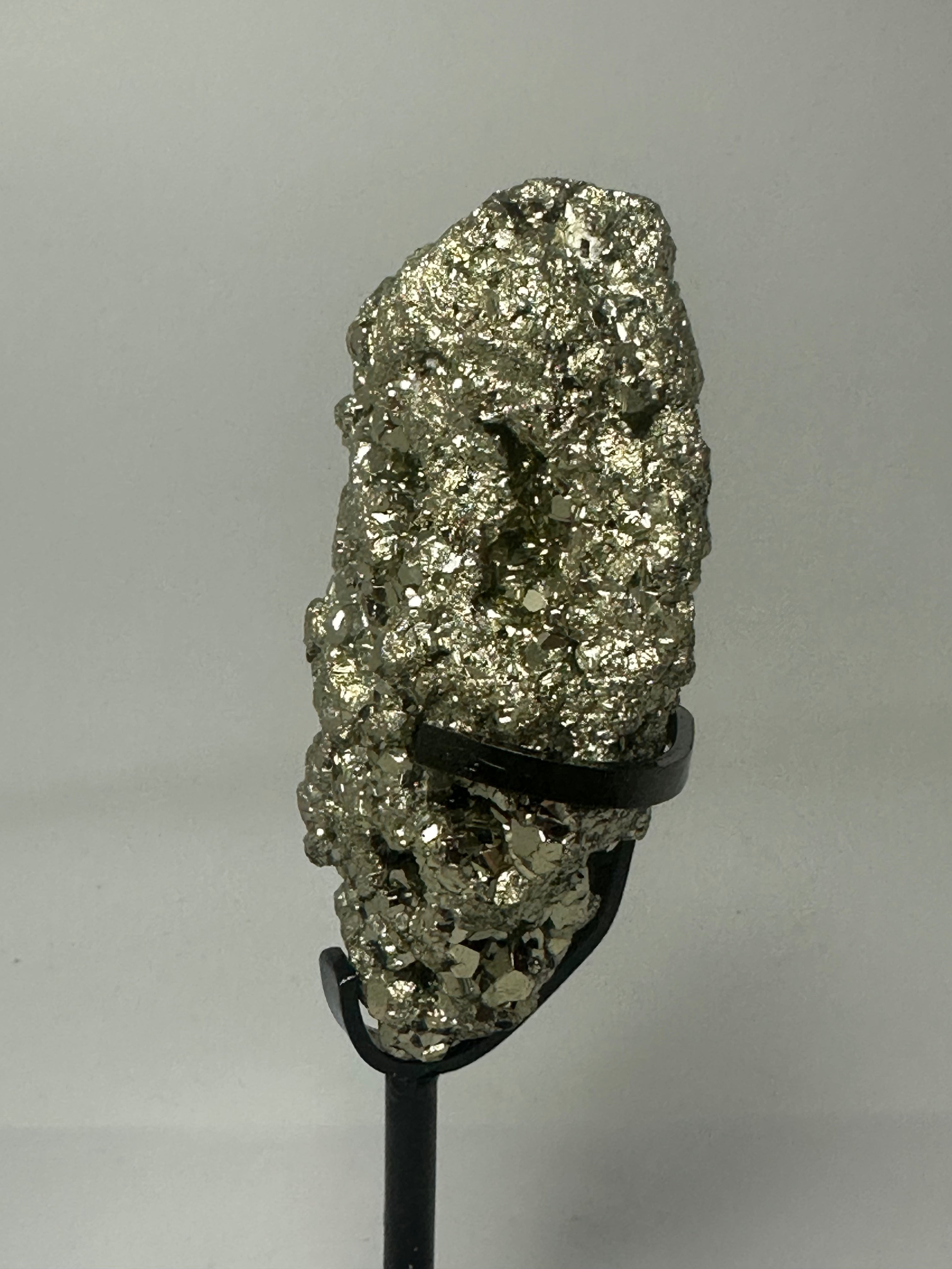 Pyrite specimen on custom stand 560g