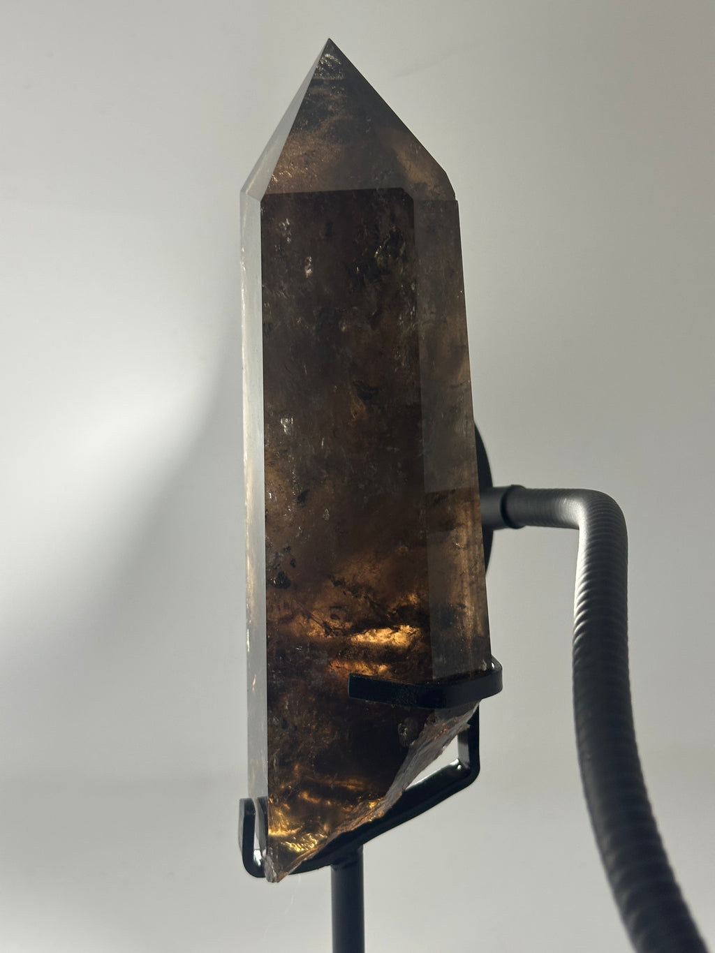 Smoky Quartz Tower on Custom Stand – 1.15kg