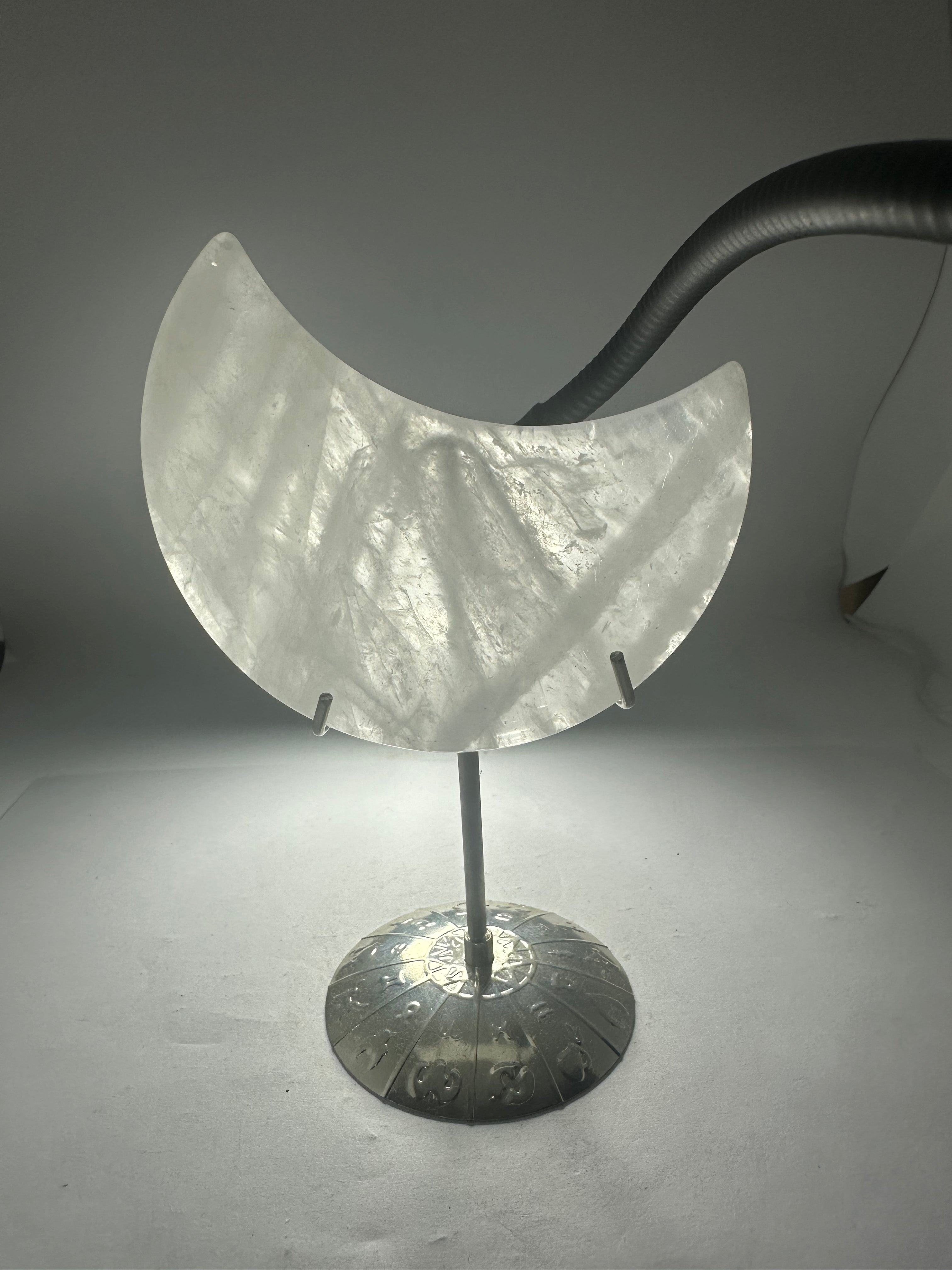 Clear Quartz Moon Carving – 126g