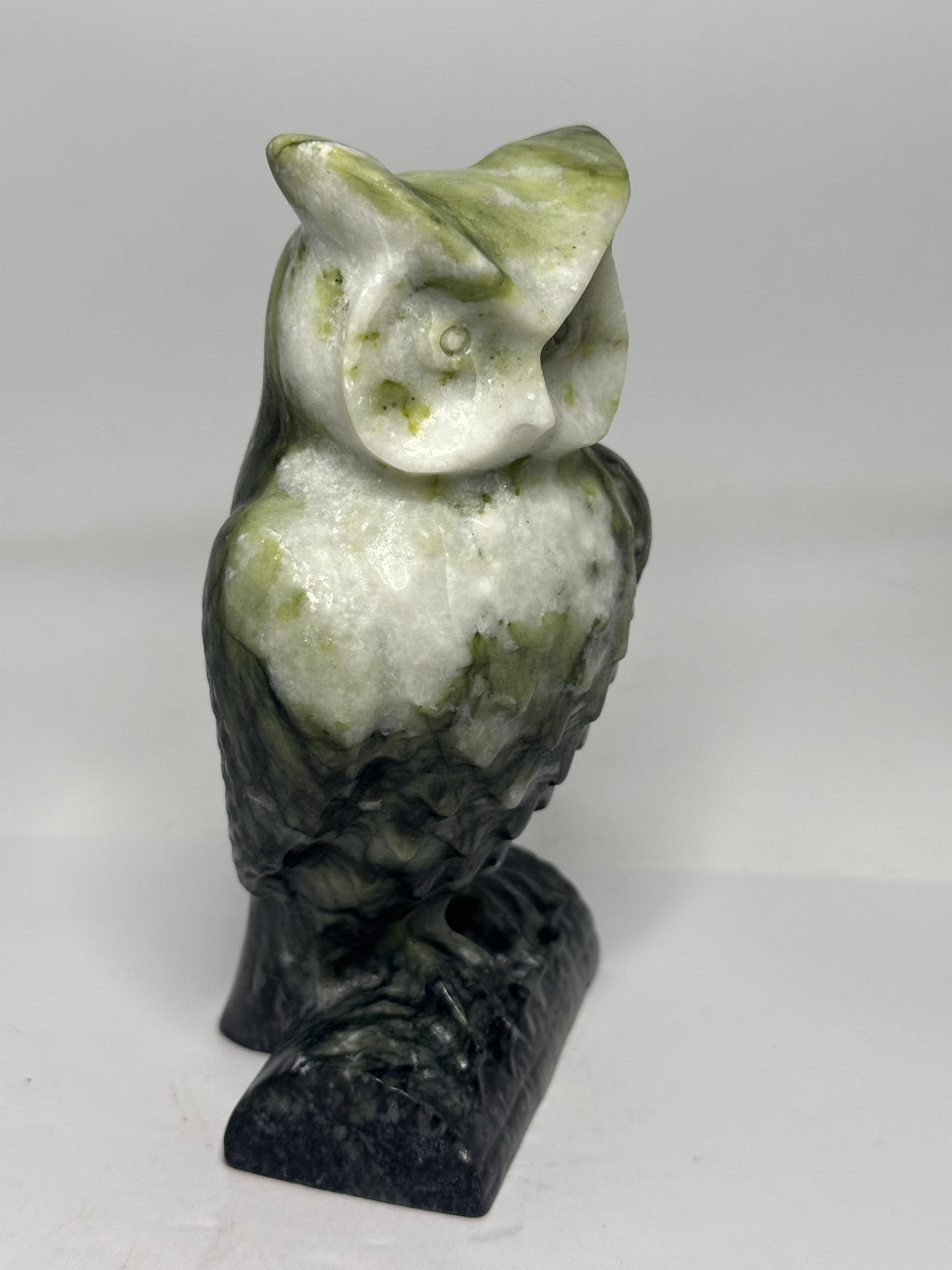 Green Jade Owl Carving