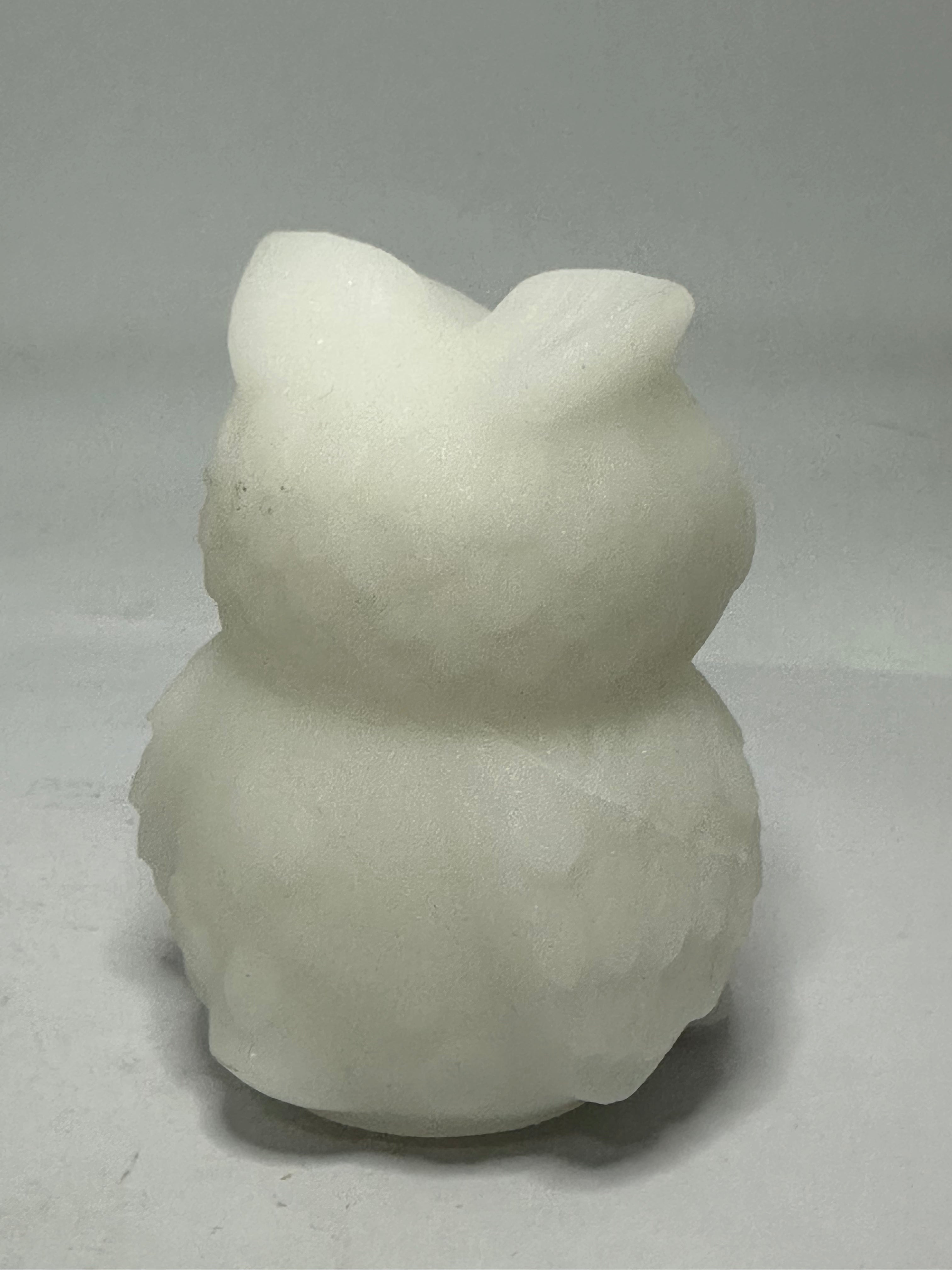 White Jade Owl Carving