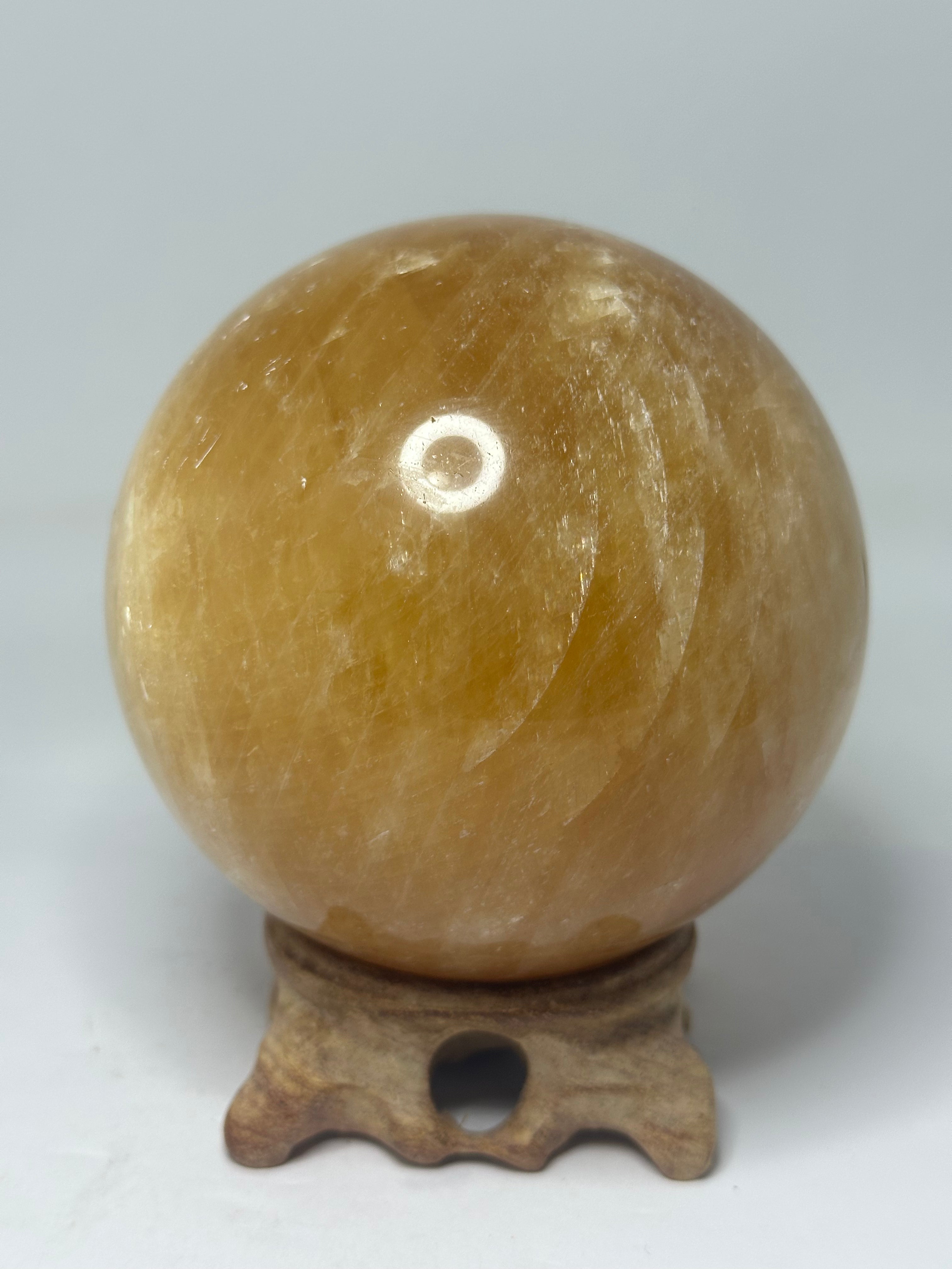 Honey Calcite Sphere