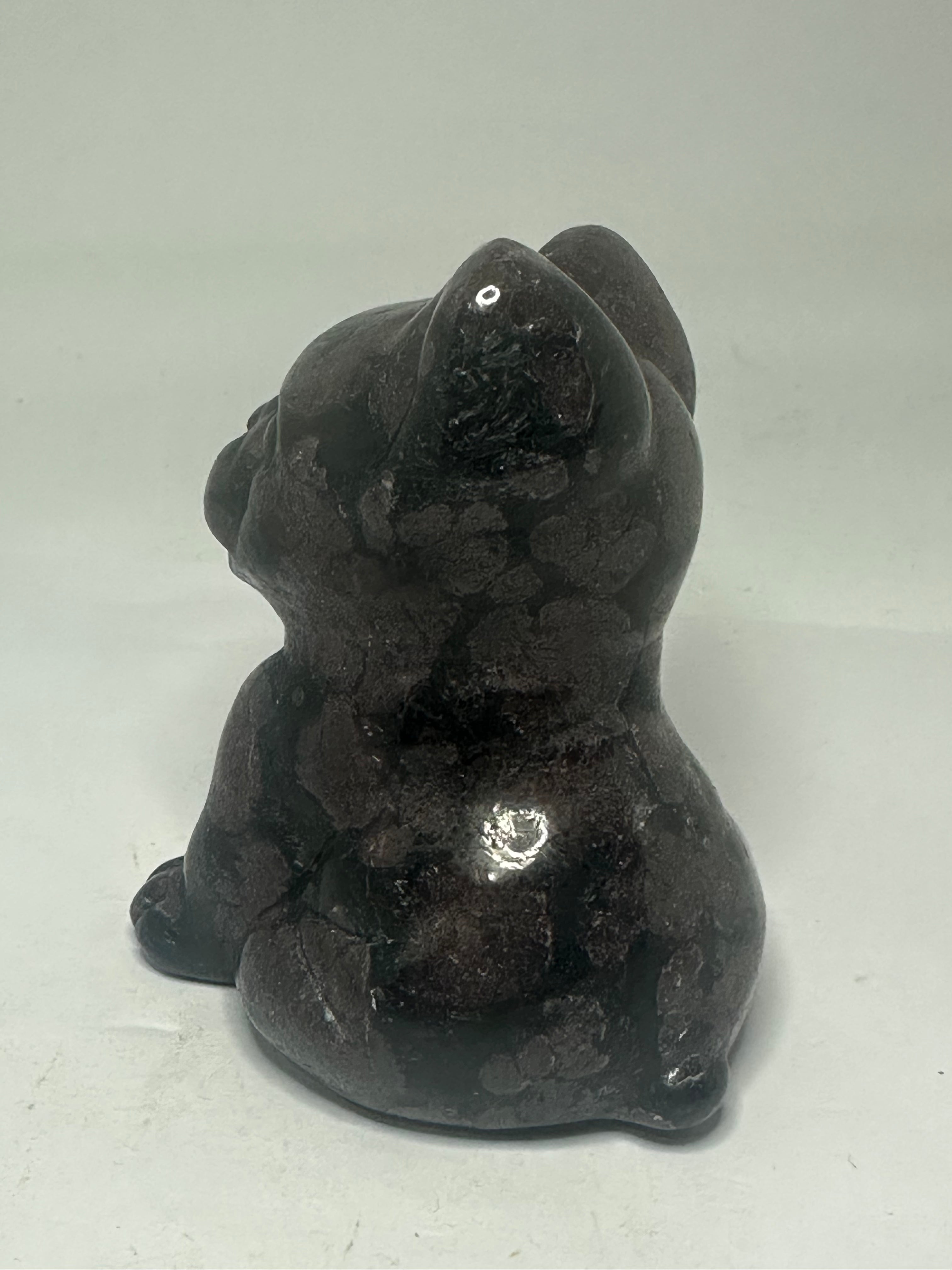 Garnet Dog Carving
