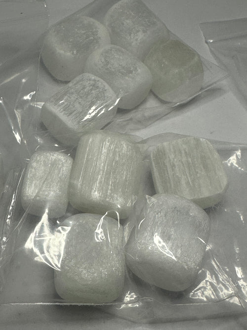 Tumbled selenite stones, 100g
