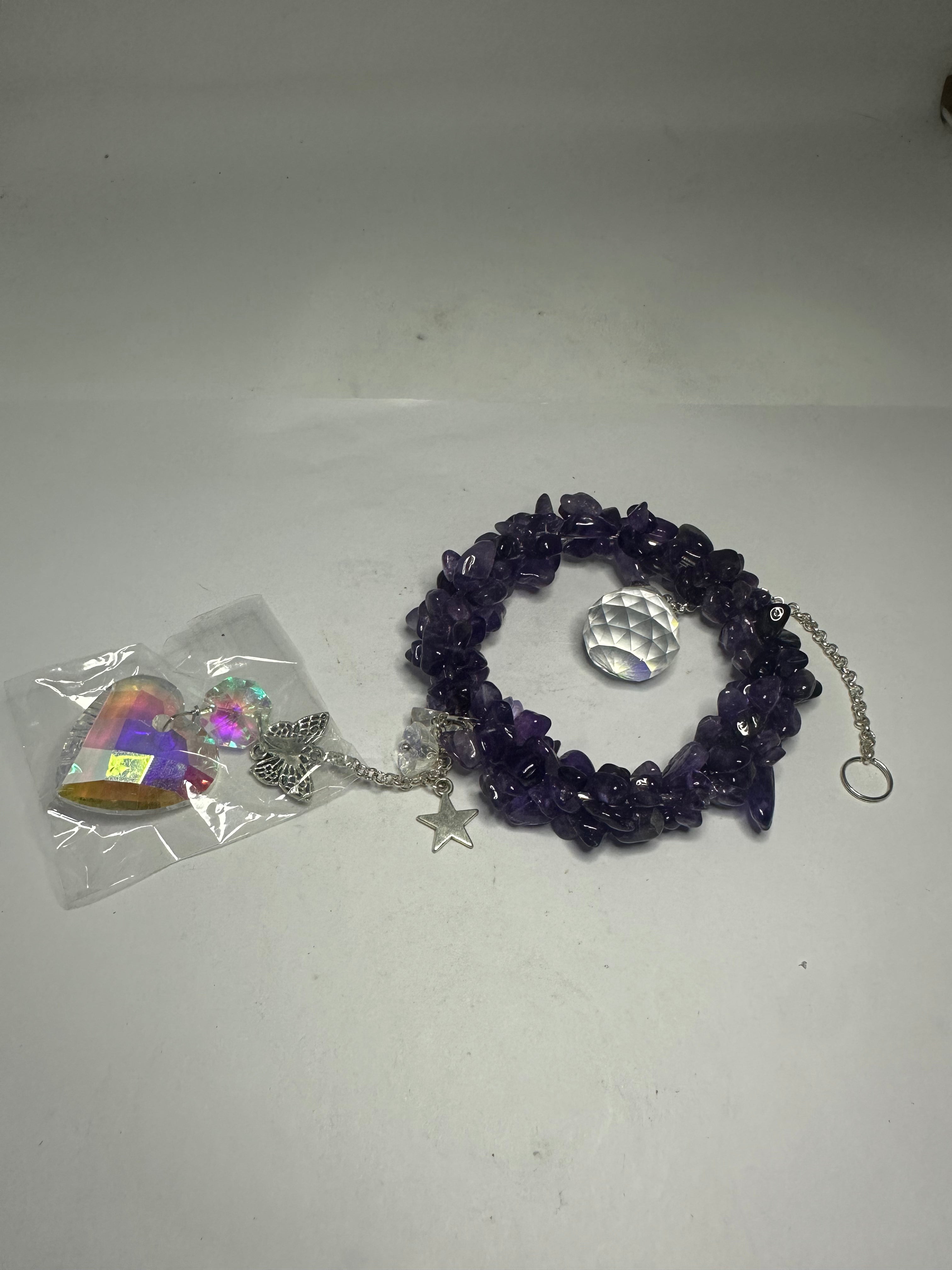 Amethyst Sun Catcher – Natural Amethyst & Crystal