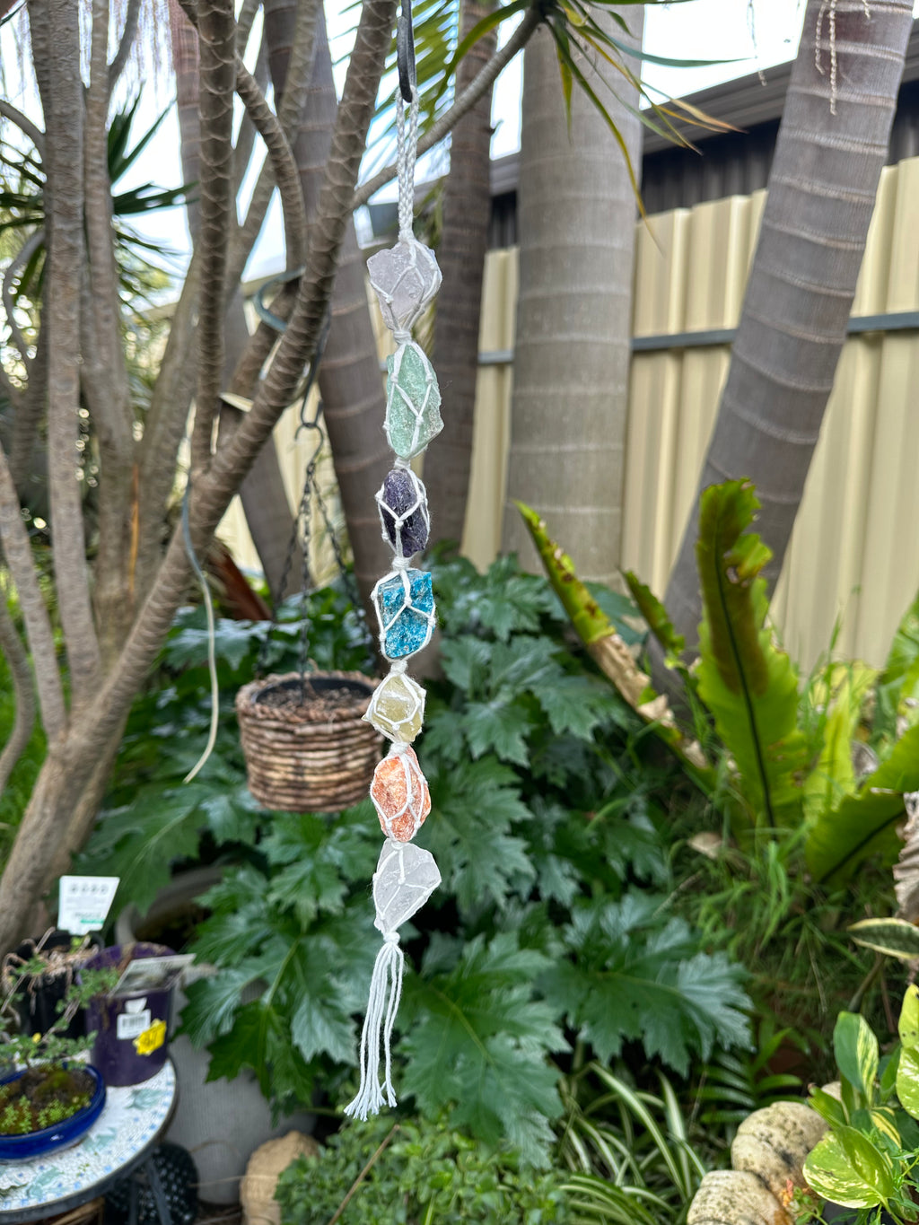 Raw Chakra Crystal Hanger