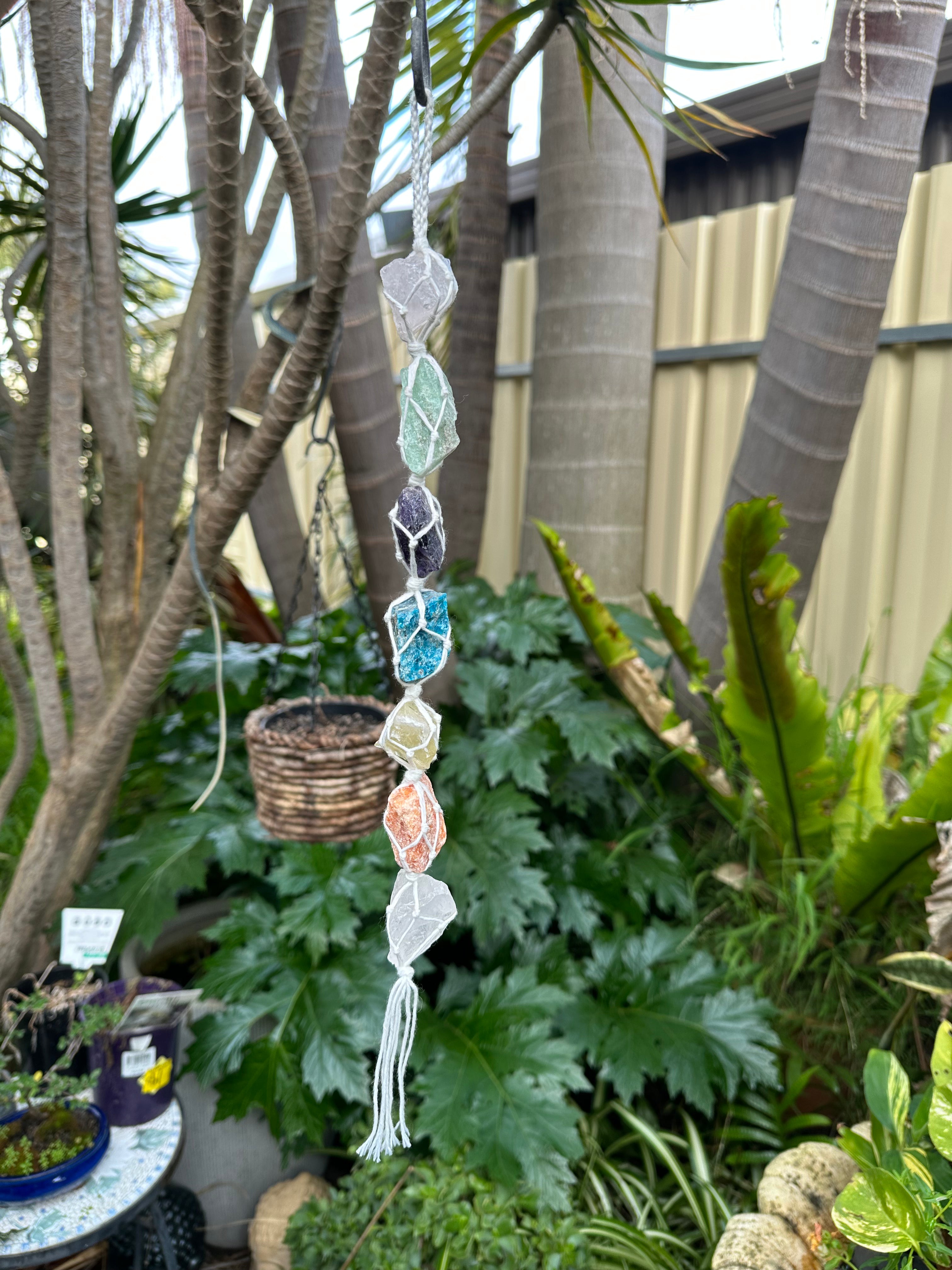 Raw Chakra Crystal Hanger