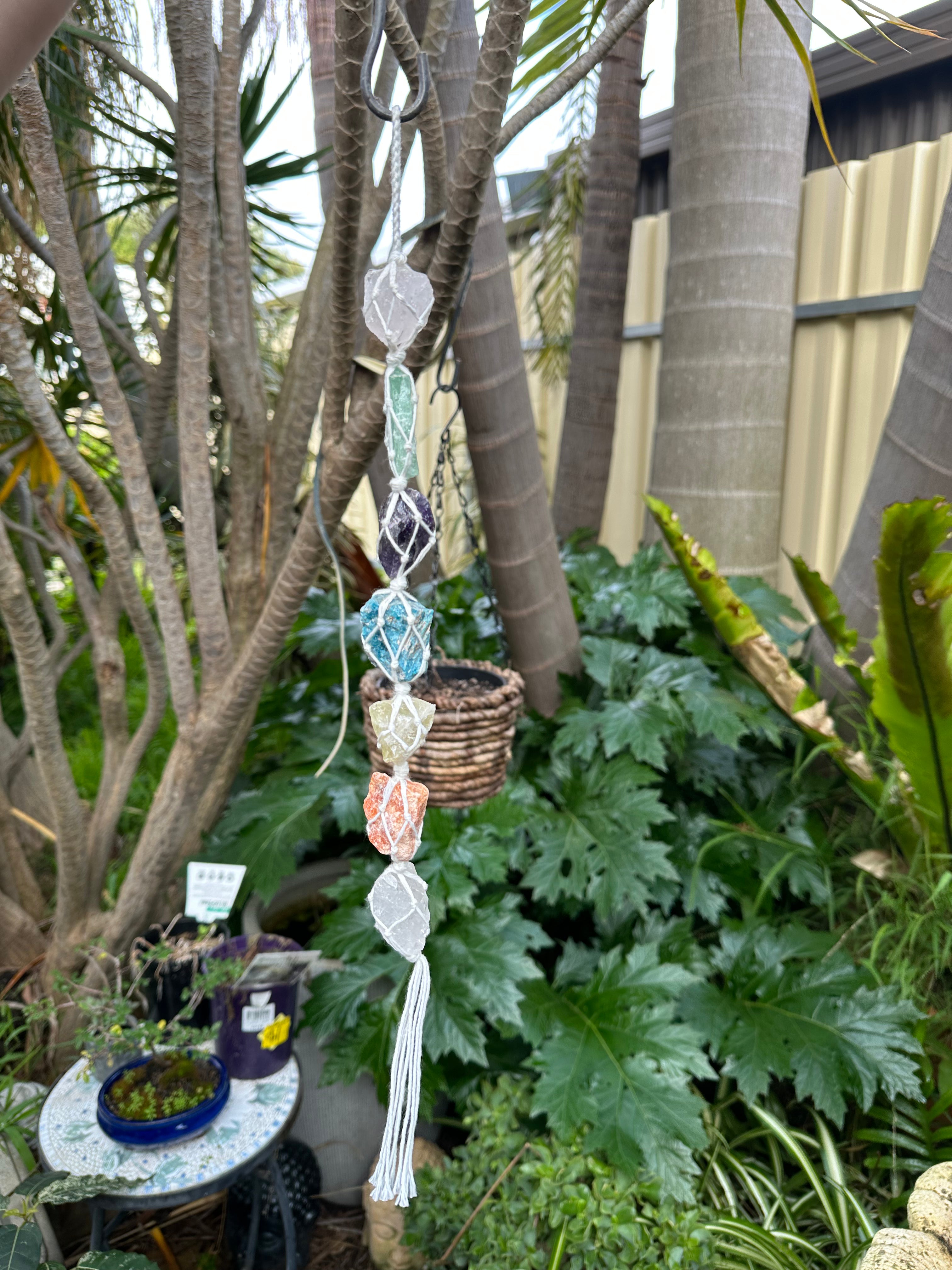 Raw Chakra Crystal Hanger