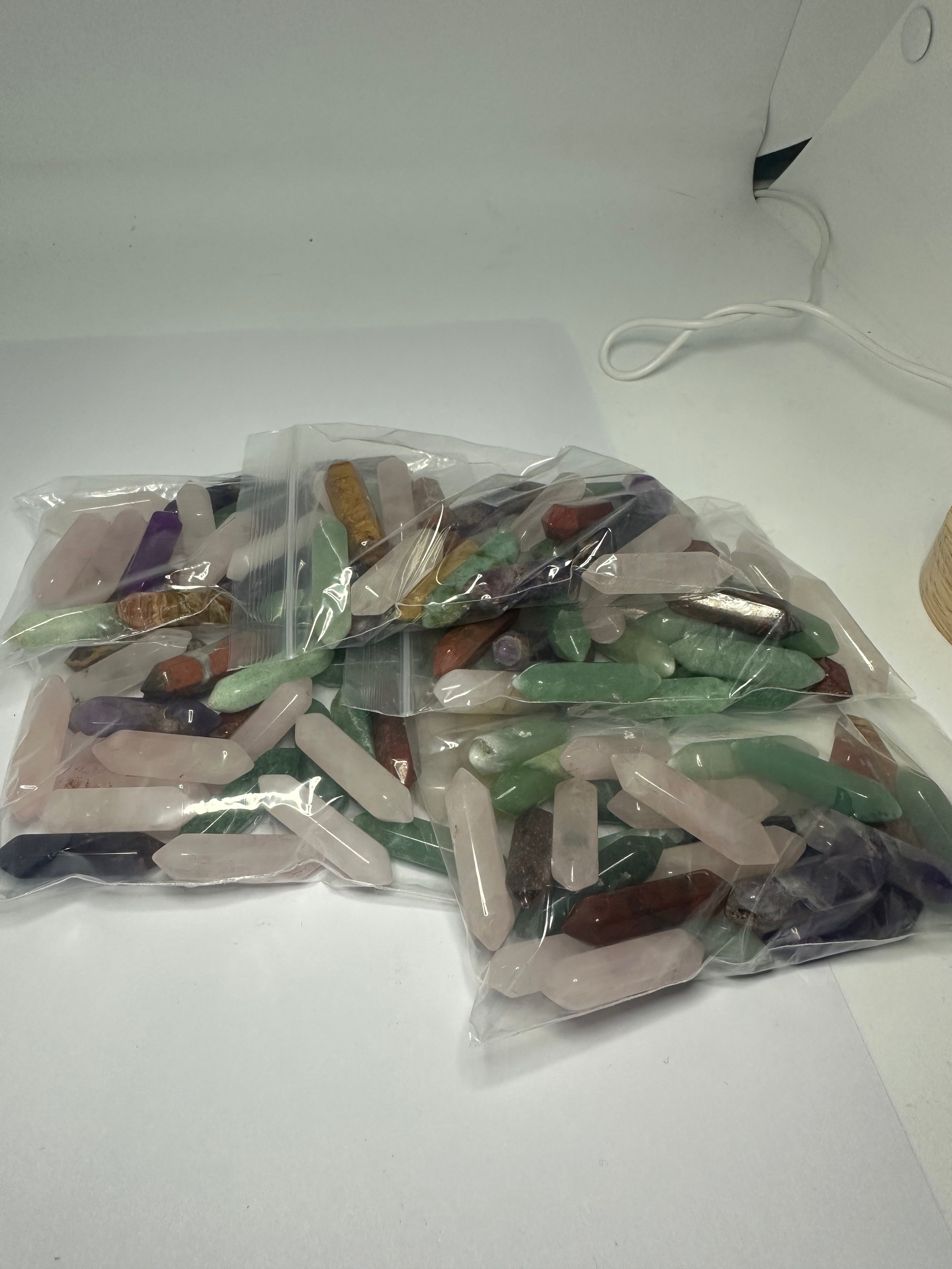 Mixed Material Double-Terminated Points – 100g Bag