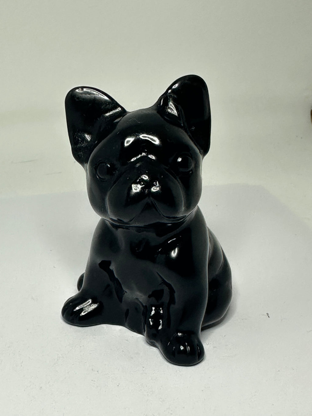 Black Obsidian Dog Carving