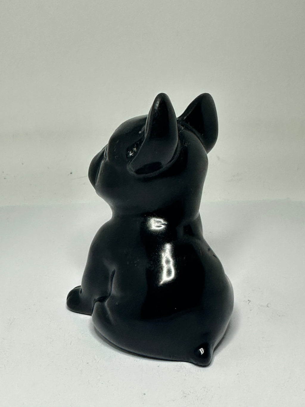 Black Obsidian Dog Carving