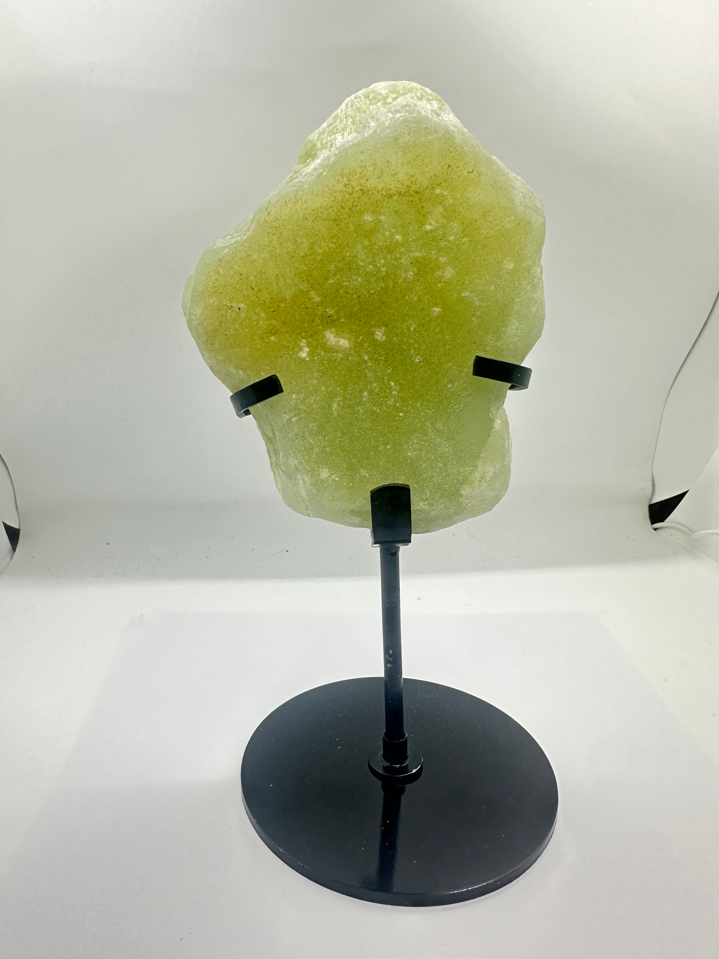 Pistachio Calcite Specimen on Custom Stand – 1.59kg