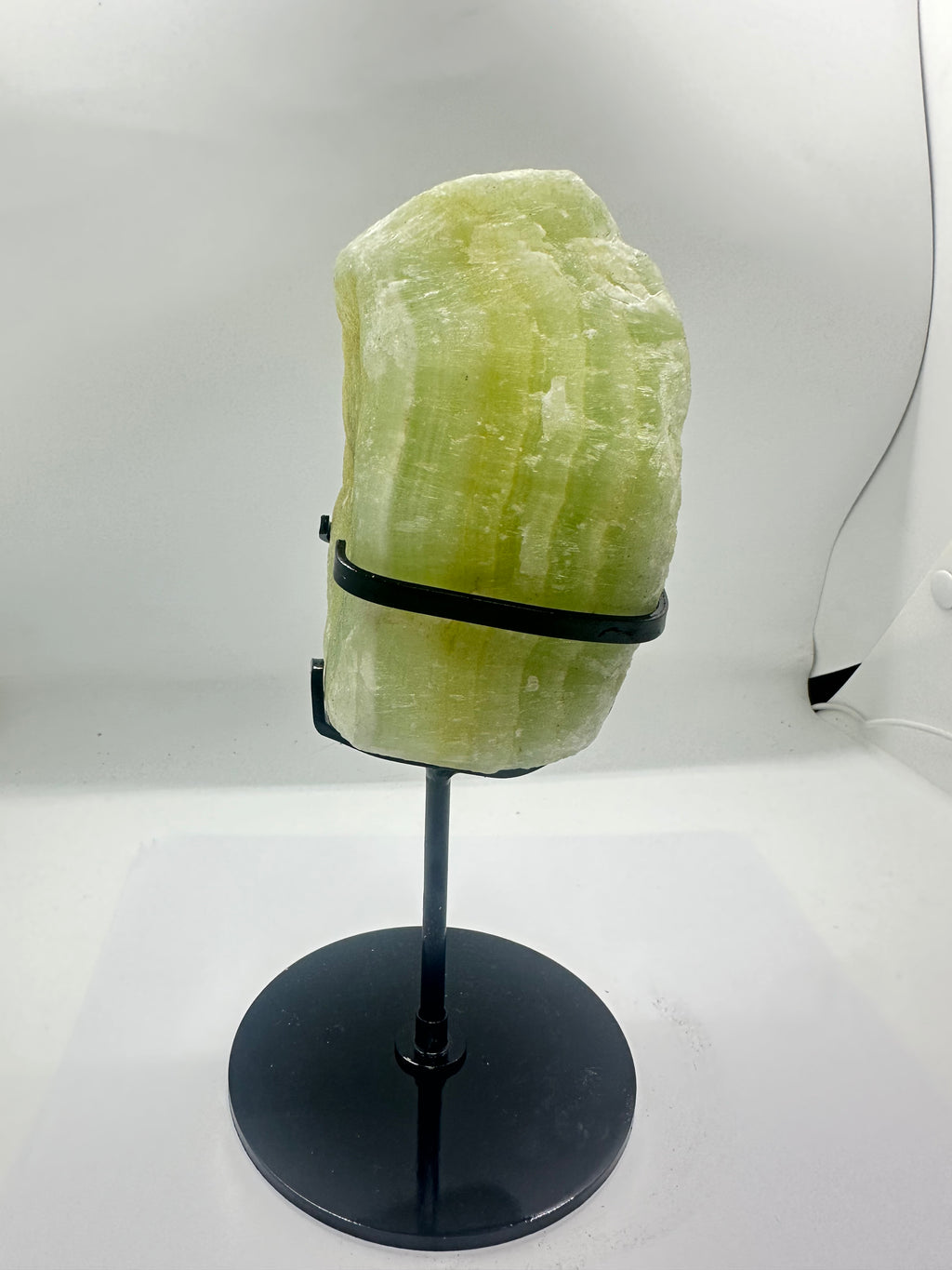 Pistachio Calcite Specimen on Custom Stand – 1.59kg