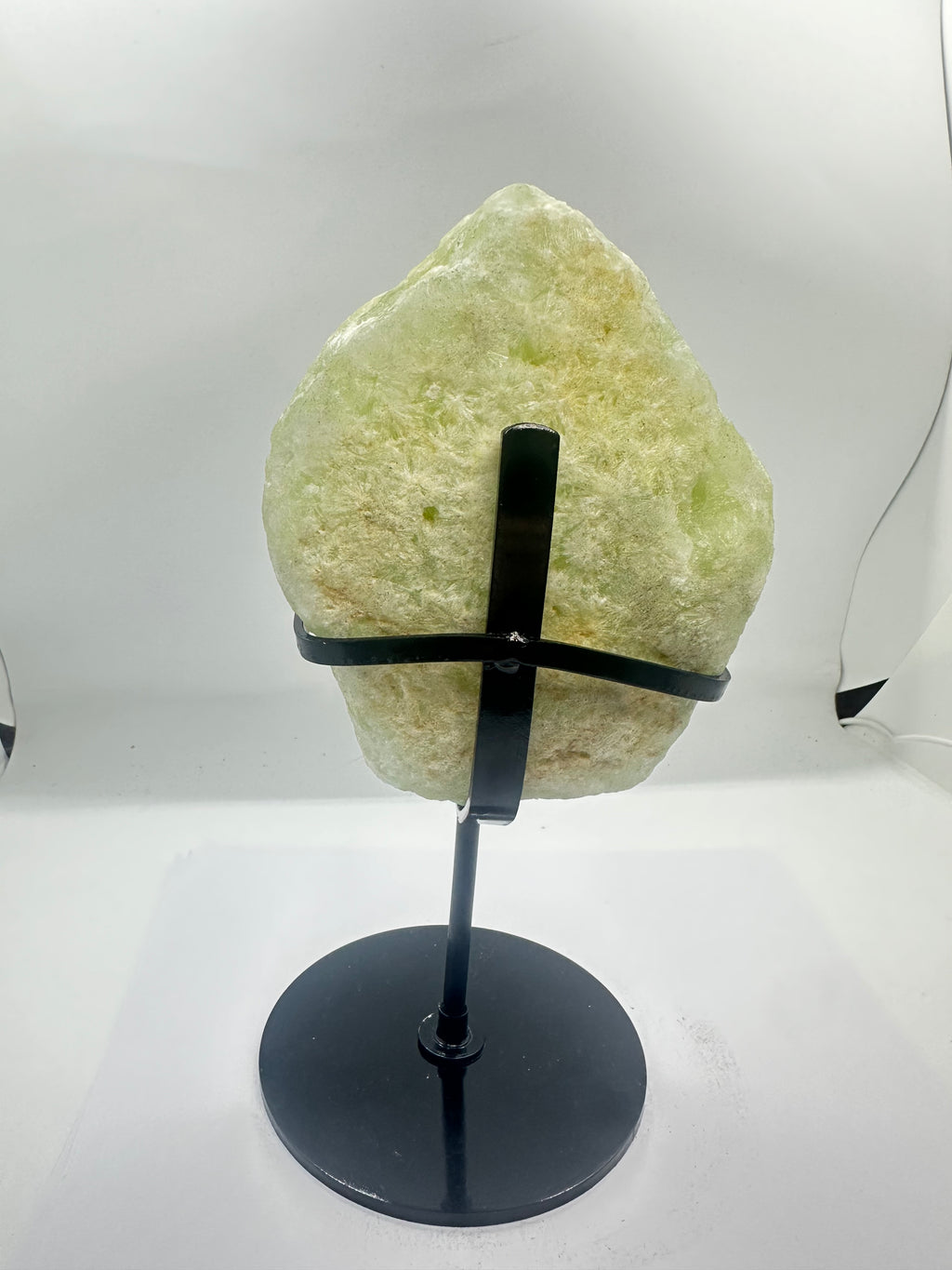 Pistachio Calcite Specimen on Custom Stand – 1.59kg