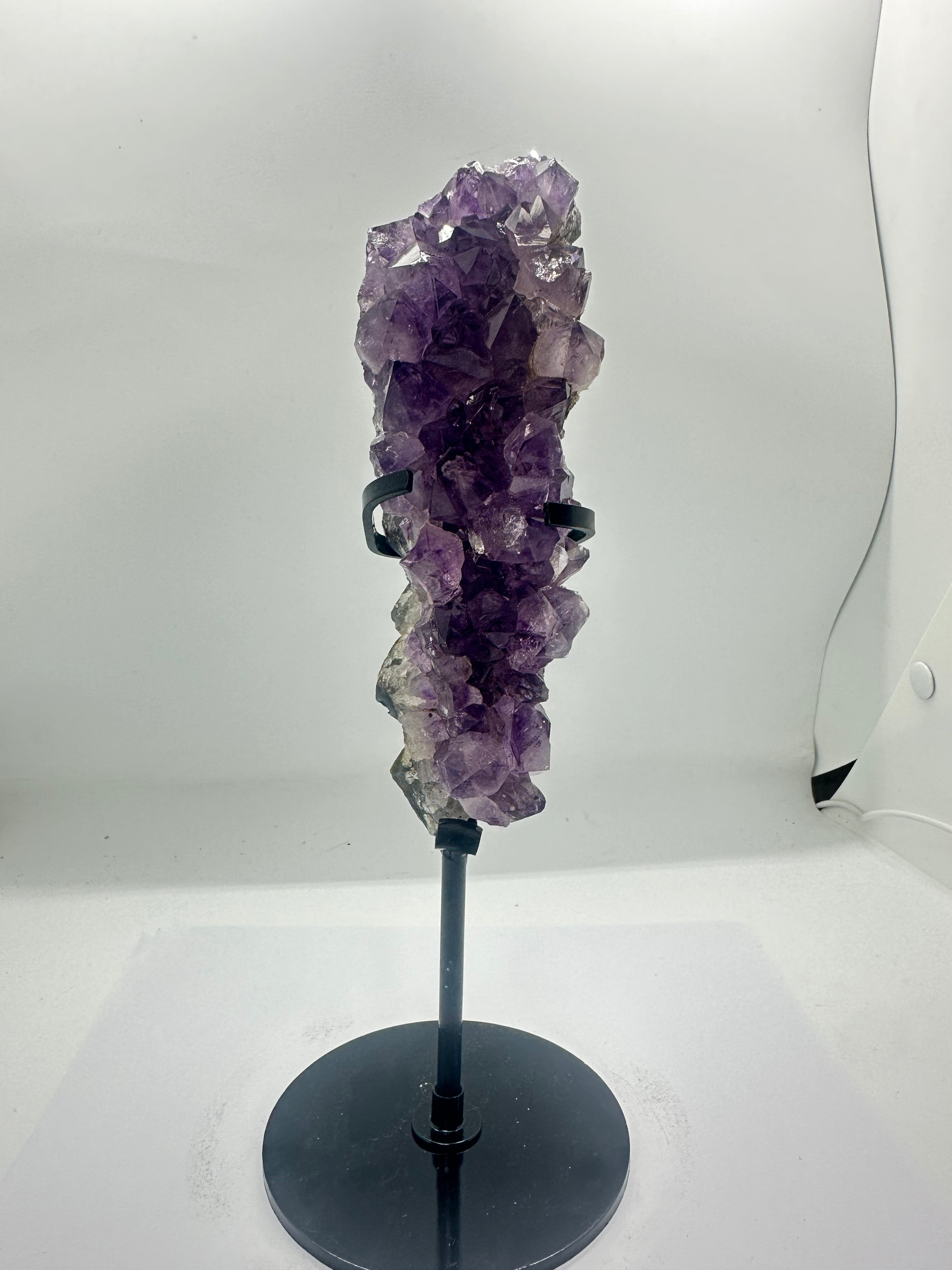 Raw Amethyst Specimen on Custom Stand