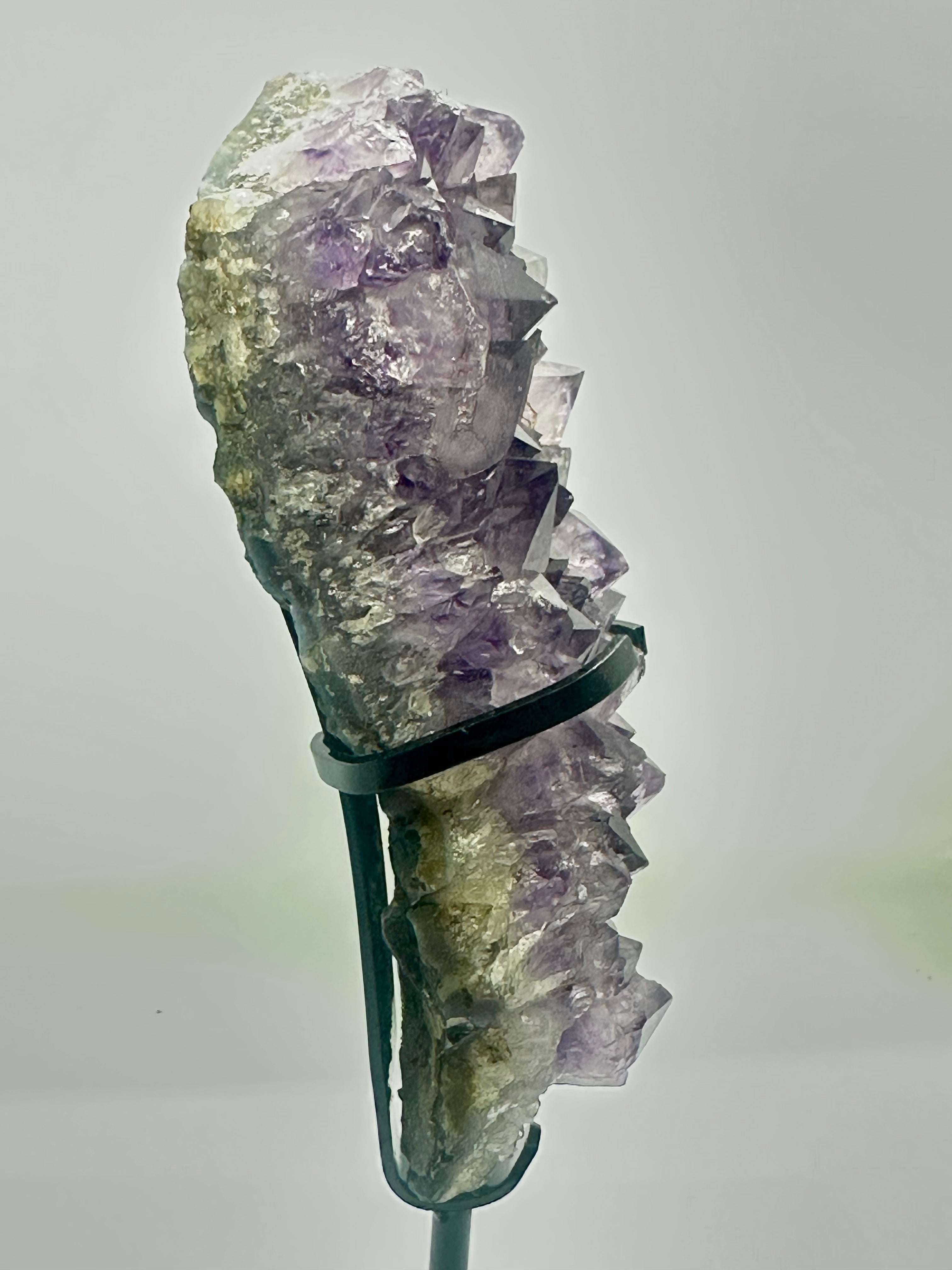 Raw Amethyst Specimen on Custom Stand